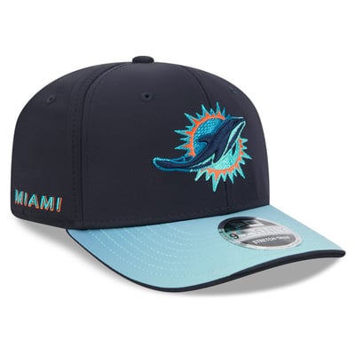 Miami Dolphins New Era Rivalries Collection 9SEVENTY Adjustable Hat - Navy