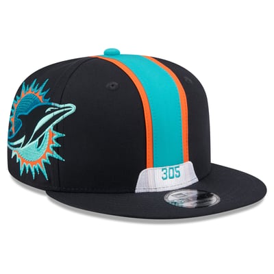 Miami Dolphins New Era Rivalries Collection Fan Pack Helmet 9FIFTY Snapback Hat - Navy
