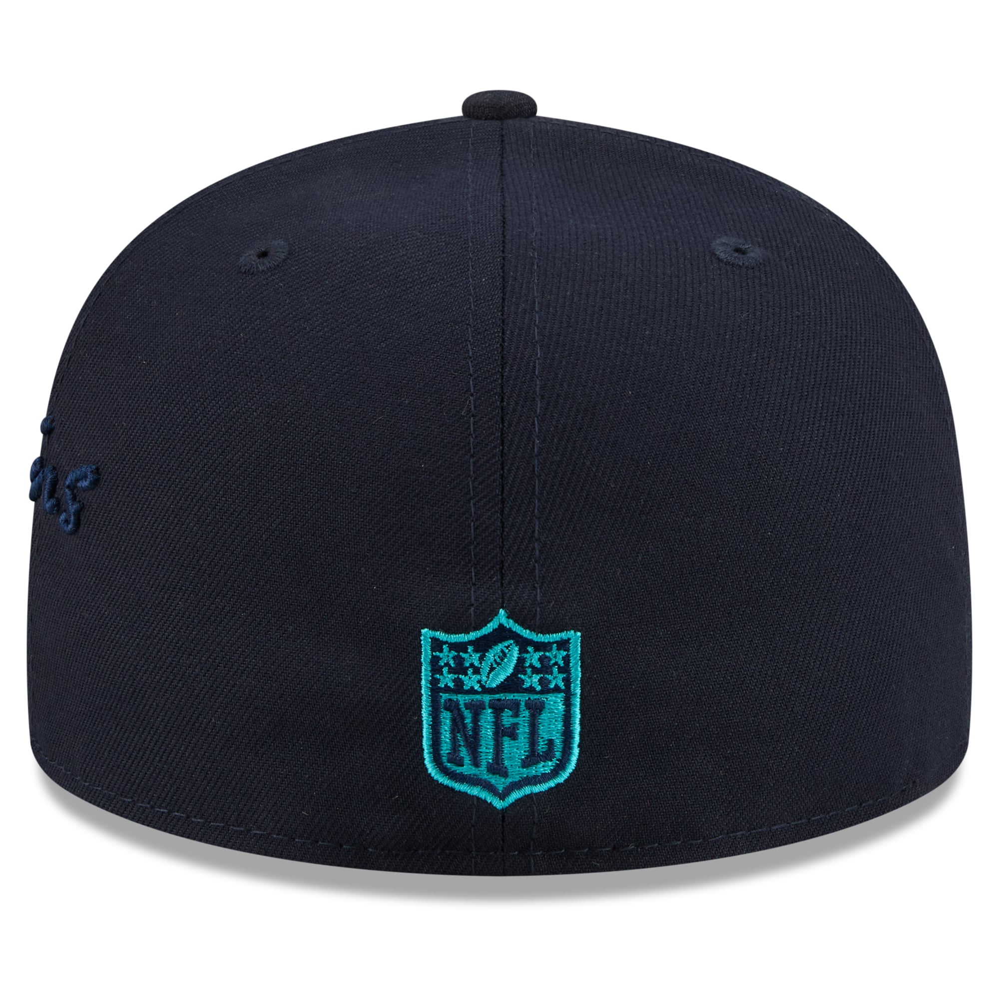 Men's New Era Navy Miami Dolphins Rivalries Collection Fan Pack Side Script 59FIFTY Fitted Hat