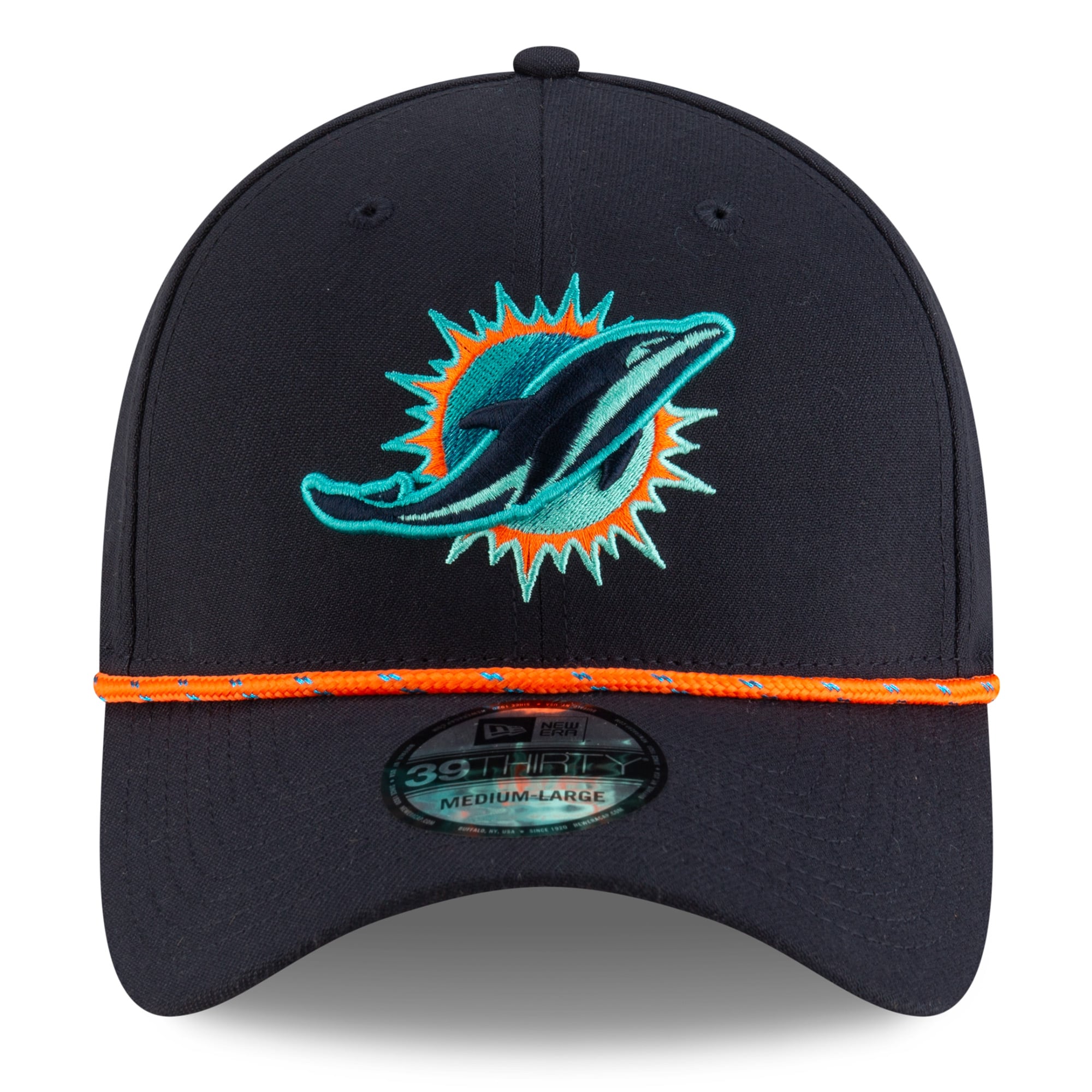 Men's New Era Navy Miami Dolphins Rivalries Collection On-Field 39THIRTY Flex Hat
