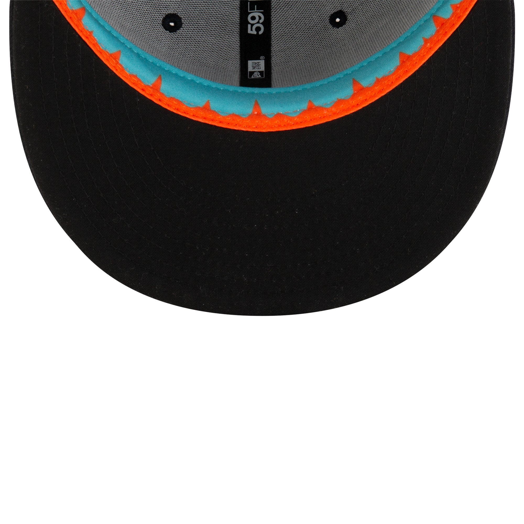 Men's New Era Navy Miami Dolphins Rivalries Collection Sideline Rope 59FIFTY Fitted Hat