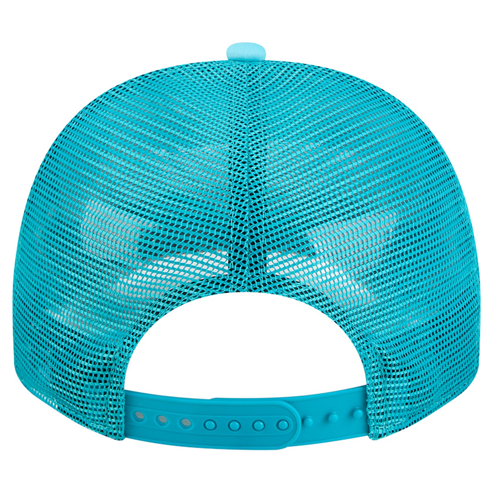 Casquette trucker New Era 9FIFTY Snapback blanche et turquoise Miami Dolphins pour homme