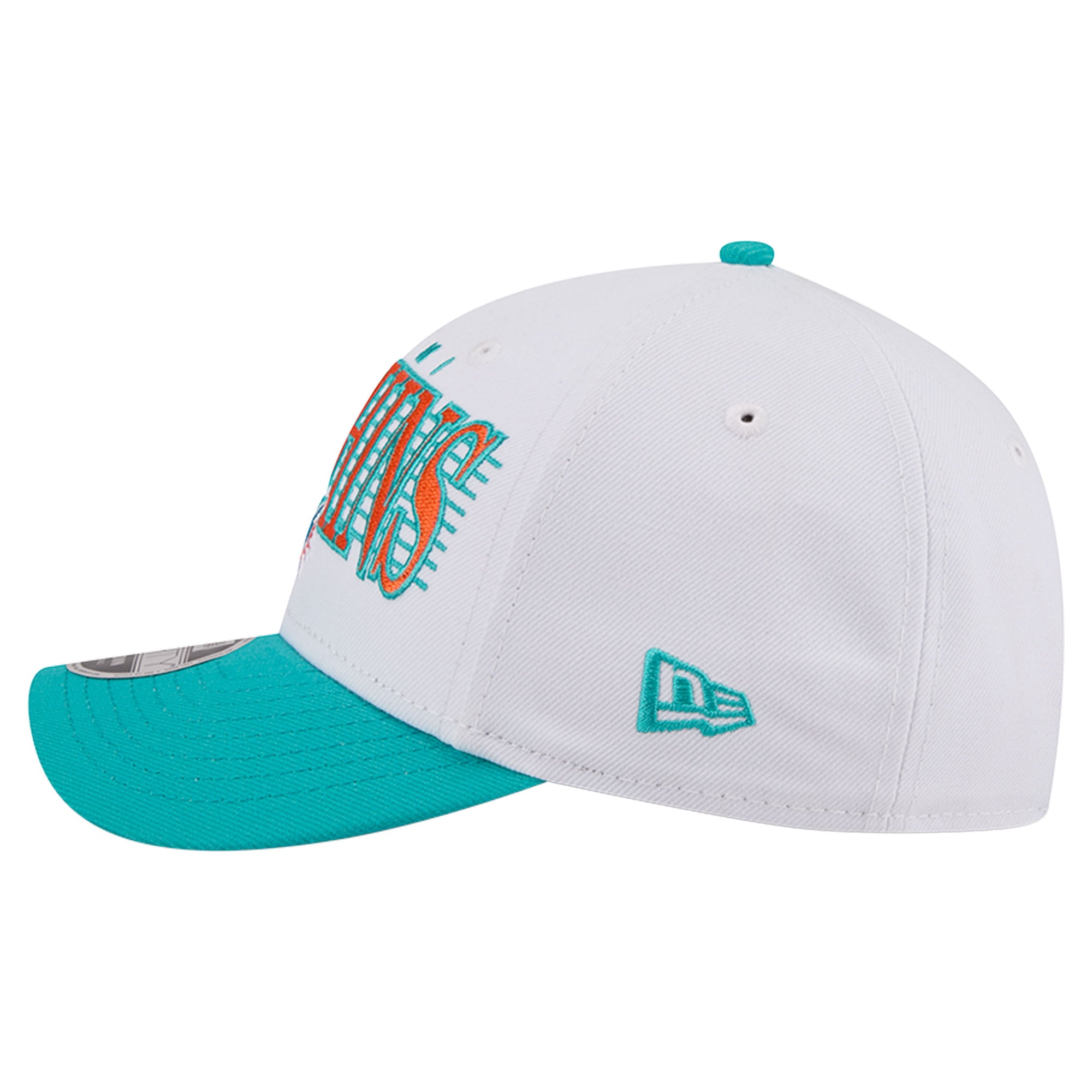 Men's New Era White/Aqua Miami Dolphins Loyal 9FORTY M-Crown Adjustable Hat