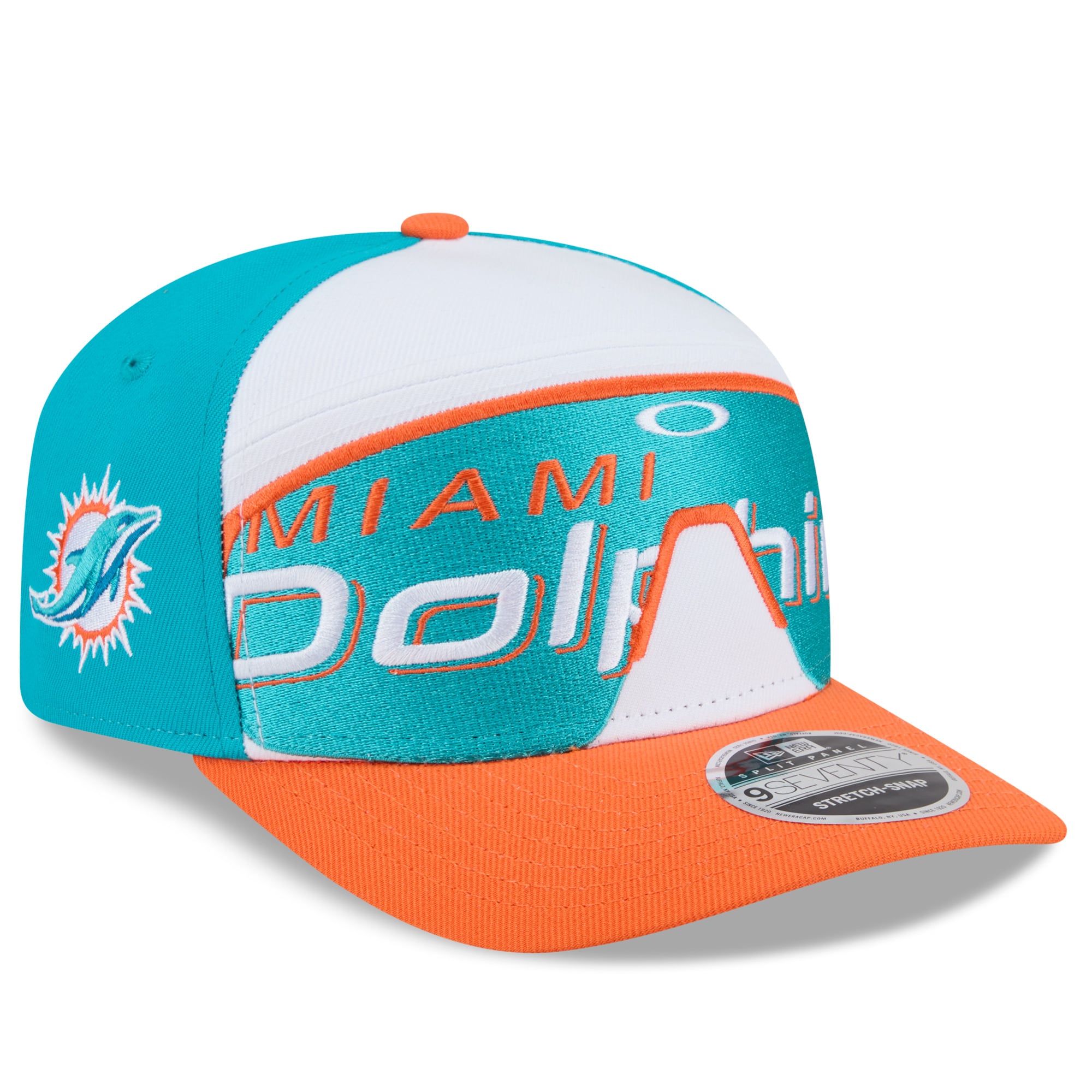Casquette ajustable New Era x Oakley Aqua Miami Dolphins 9SEVENTY pour homme