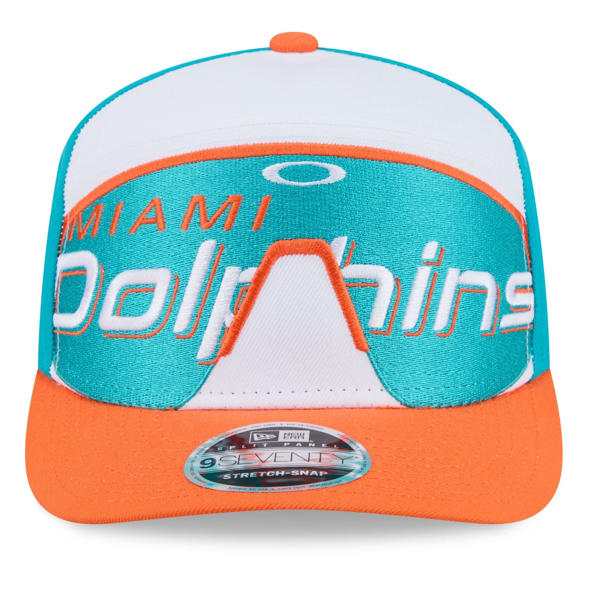 Casquette ajustable New Era x Oakley Aqua Miami Dolphins 9SEVENTY pour homme