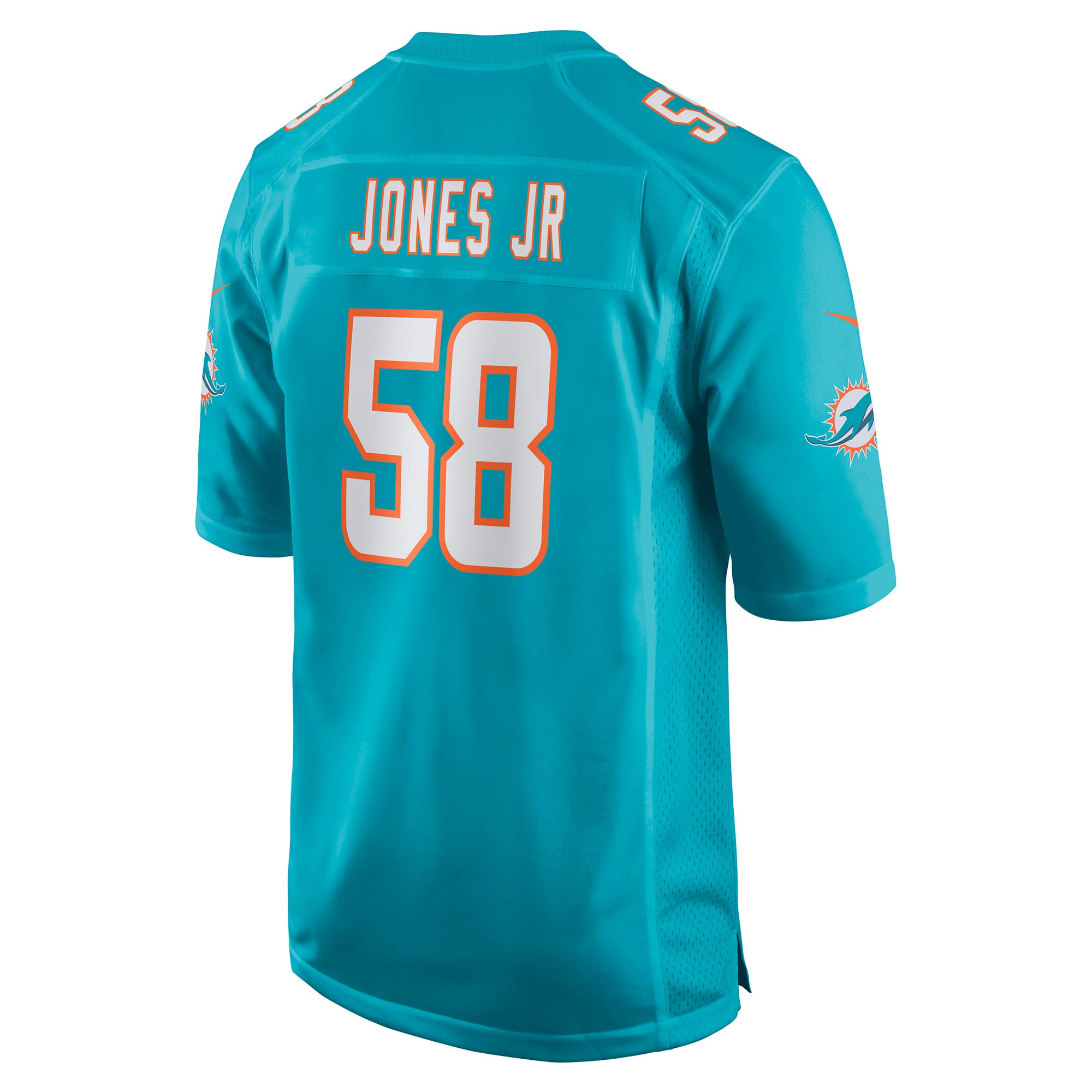 Men's Nike Andre Jones Jr. Aqua Miami Dolphins Team Game Jersey