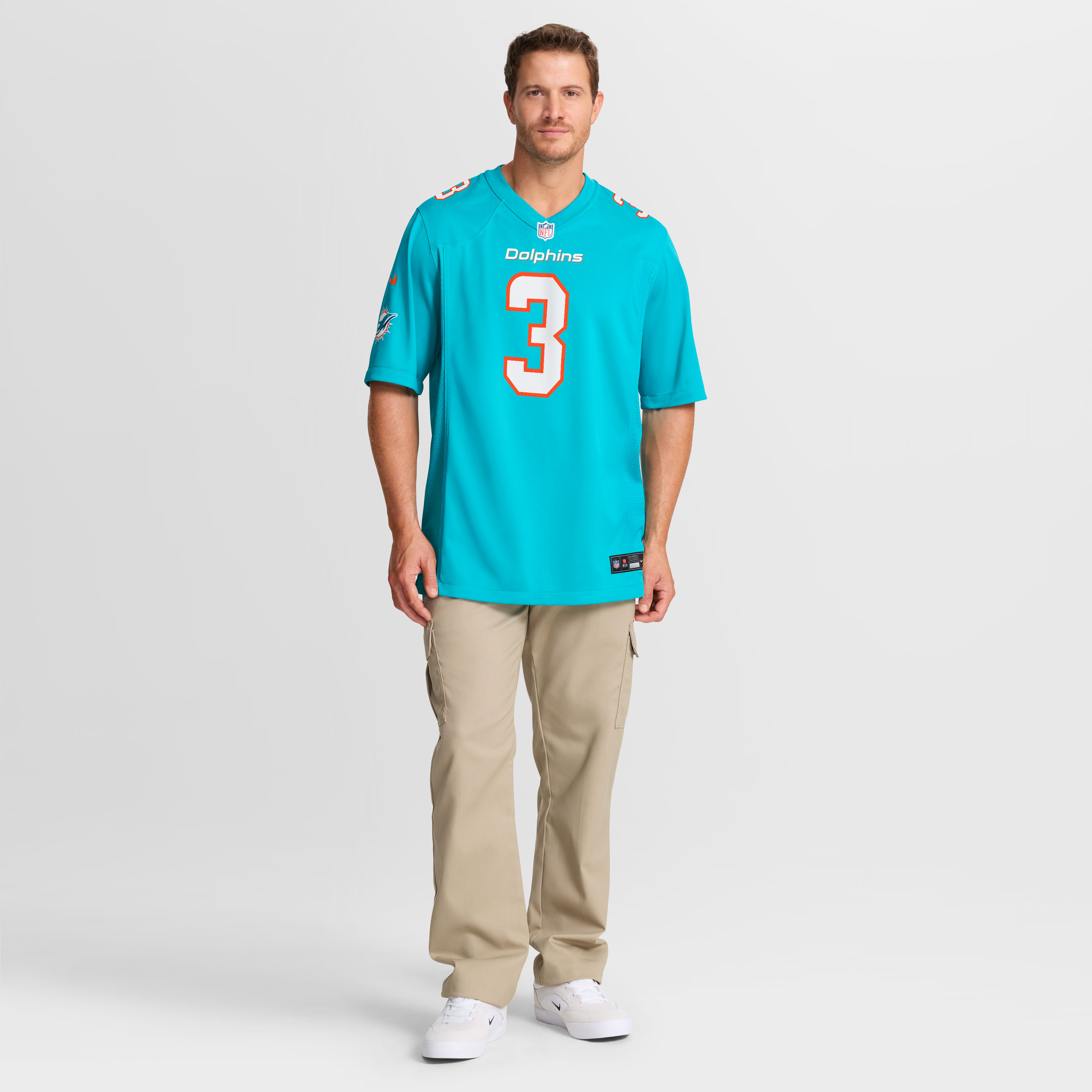 Maillot de match Nike Aqua Miami Dolphins Chris Johnson pour homme