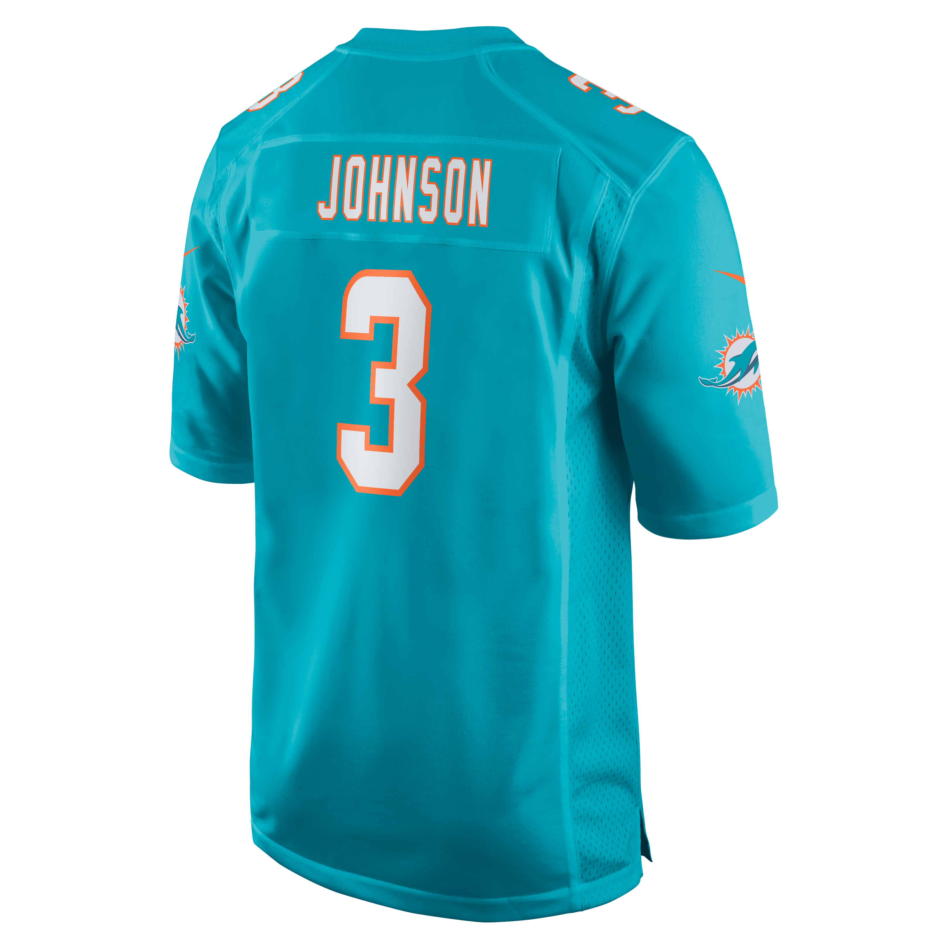 Maillot de match Nike Aqua Miami Dolphins Chris Johnson pour homme