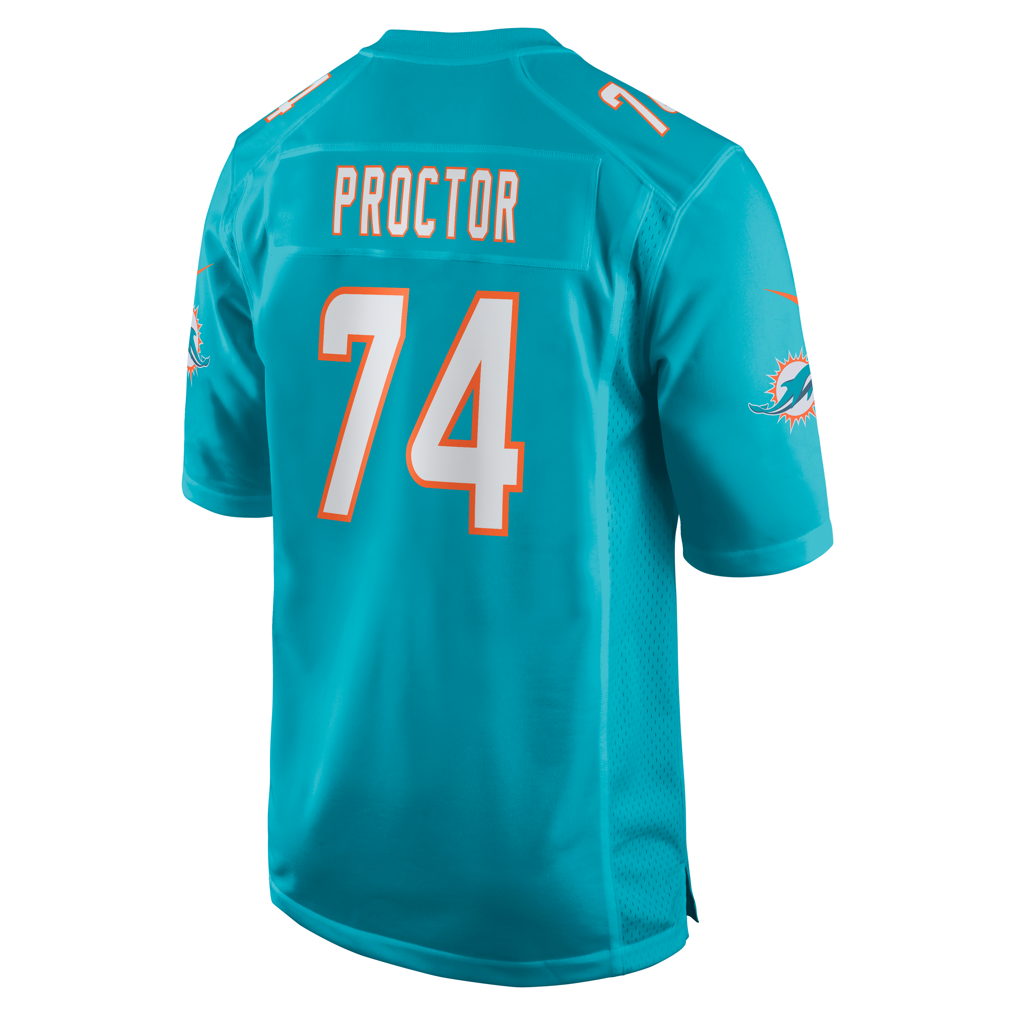 Maillot de match Nike Aqua Miami Dolphins Kadyn Proctor pour homme