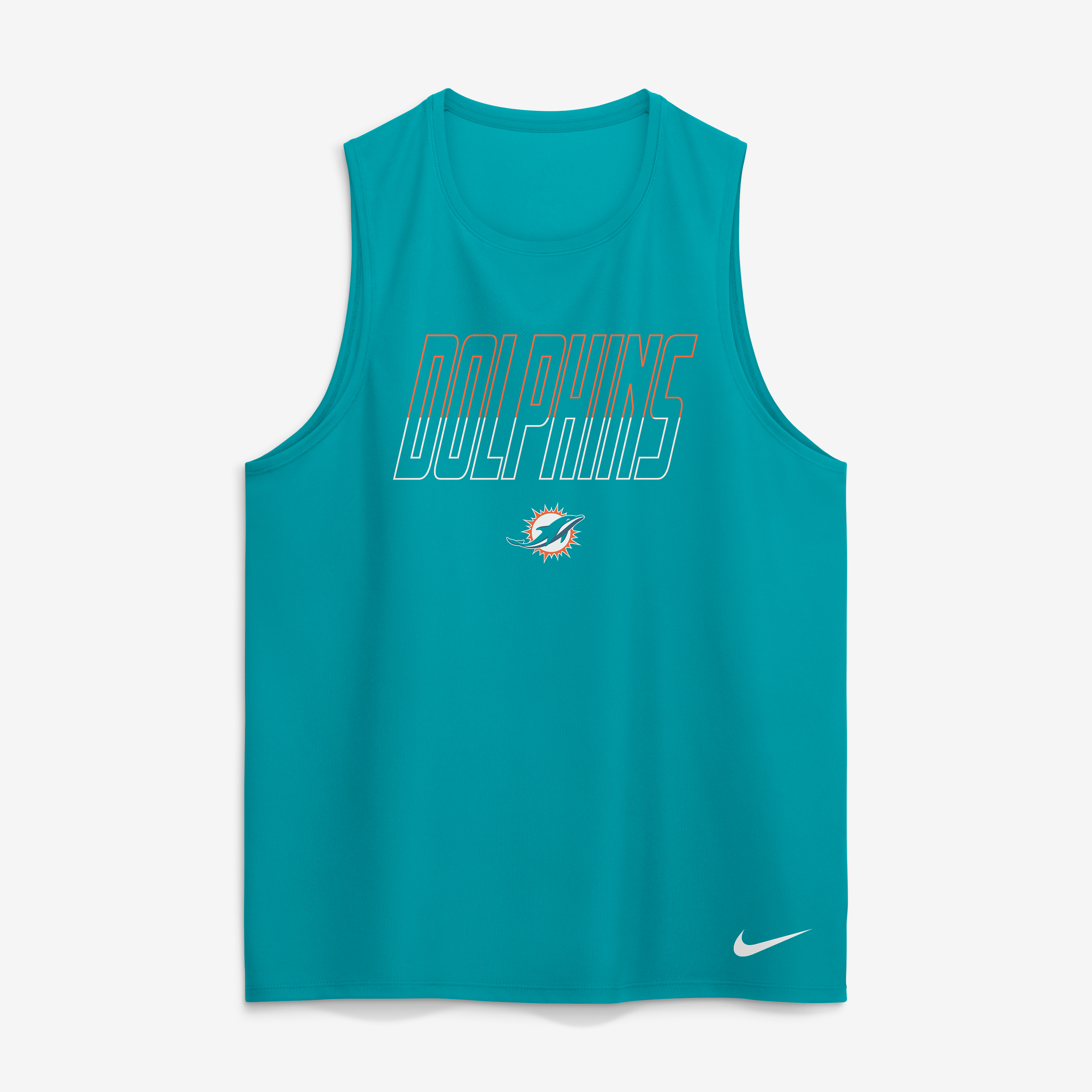 Débardeur Nike Aqua Miami Dolphins Kickoff Miler Dri-FIT pour homme