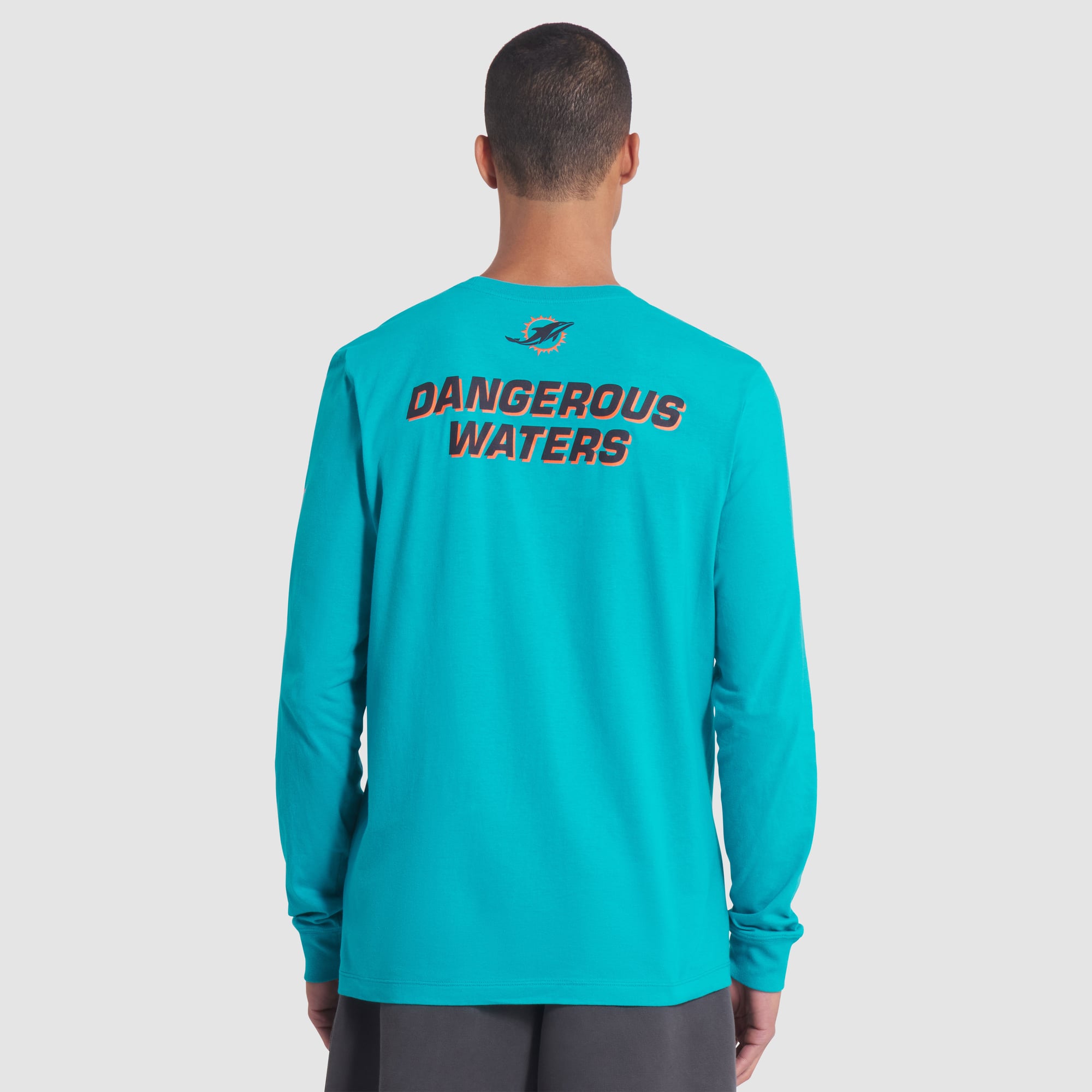 T-shirt à manches longues Nike Aqua Miami Dolphins Rivalries Collection Essential pour homme