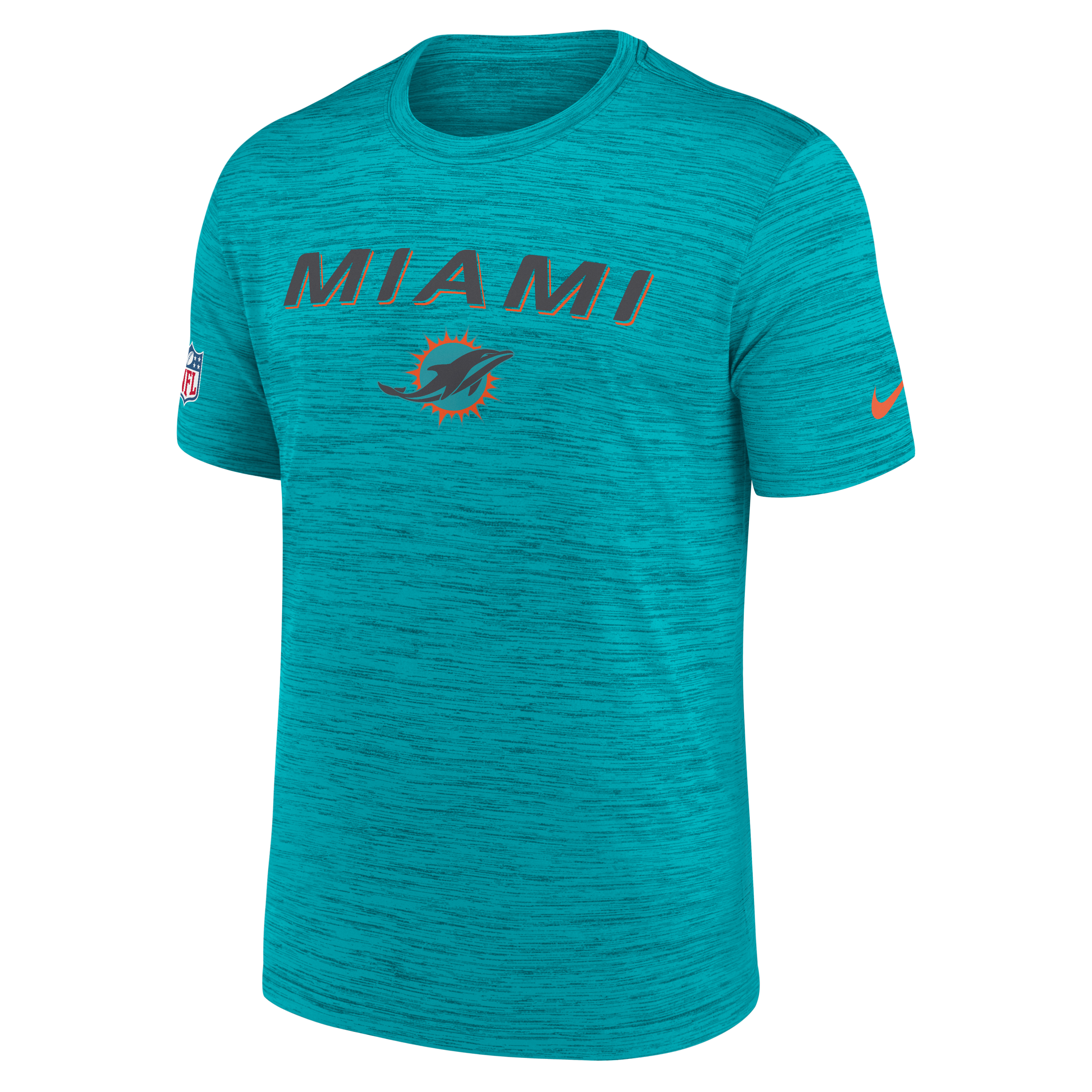 Men's Nike Aqua Miami Dolphins Rivalries Collection Sideline Velocity T-Shirt