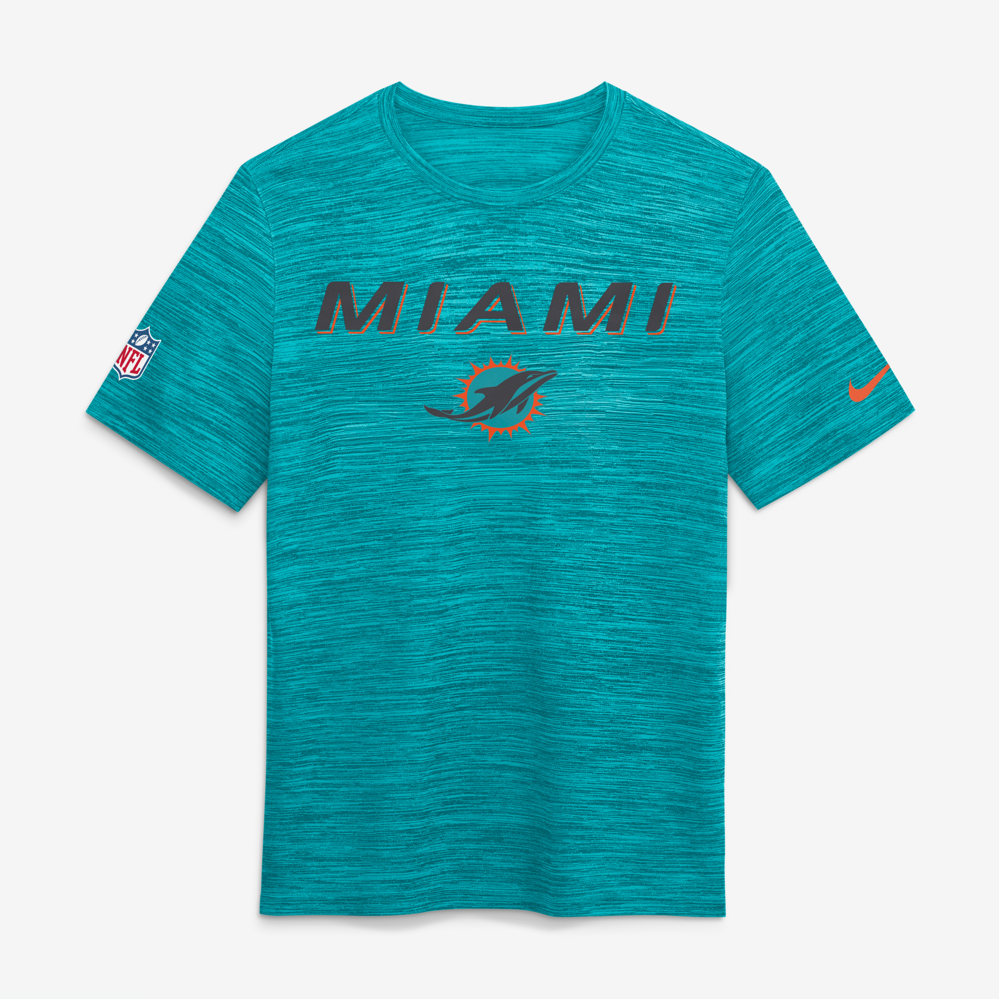 Men's Nike Aqua Miami Dolphins Rivalries Collection Sideline Velocity T-Shirt