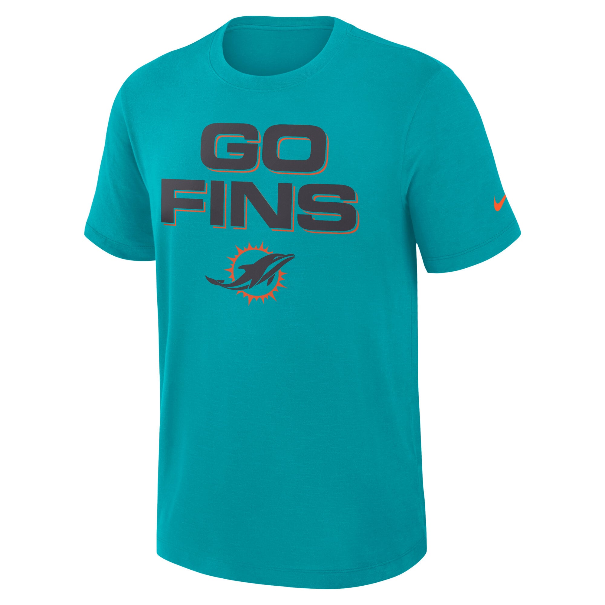 Men's Nike Aqua Miami Dolphins Rivalries Collection Slub Dri-FIT T-Shirt