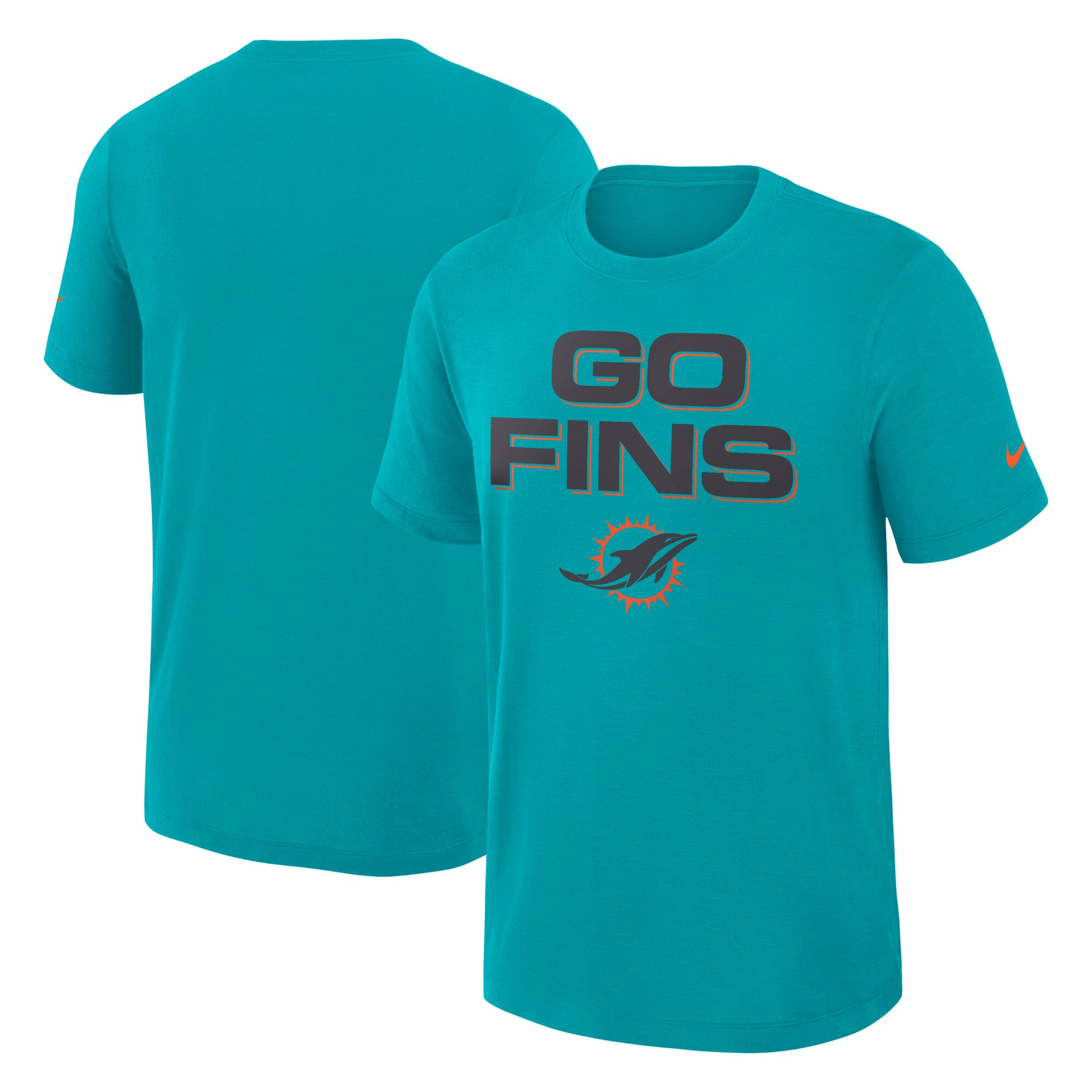 Men's Nike Aqua Miami Dolphins Rivalries Collection Slub Dri-FIT T-Shirt