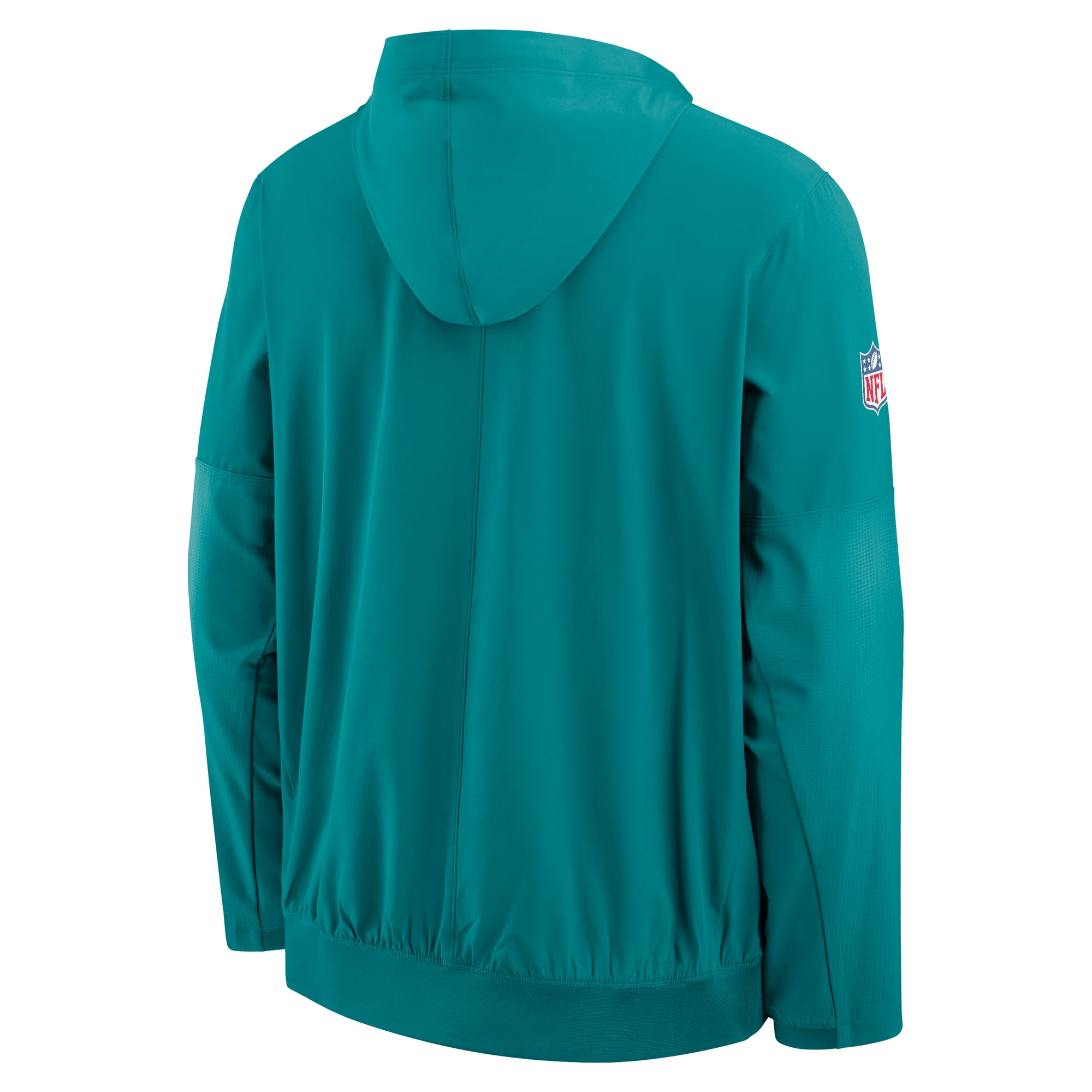 Men's Nike Aqua Miami Dolphins Sideline Broken Rules Alternate Anorak Half-Zip Hooded Jacket