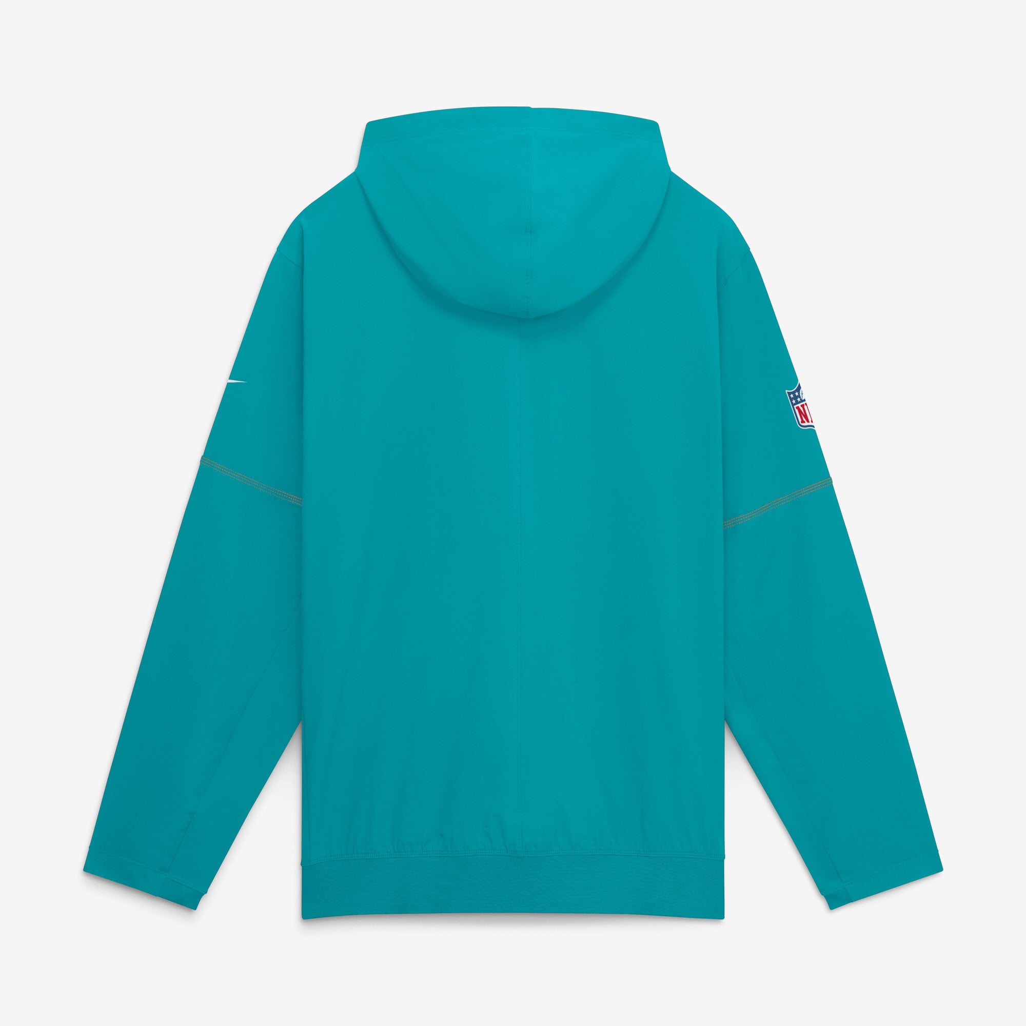 Men's Nike Aqua Miami Dolphins Sideline Logo Glory Anorak Half-Zip Hooded Jacket