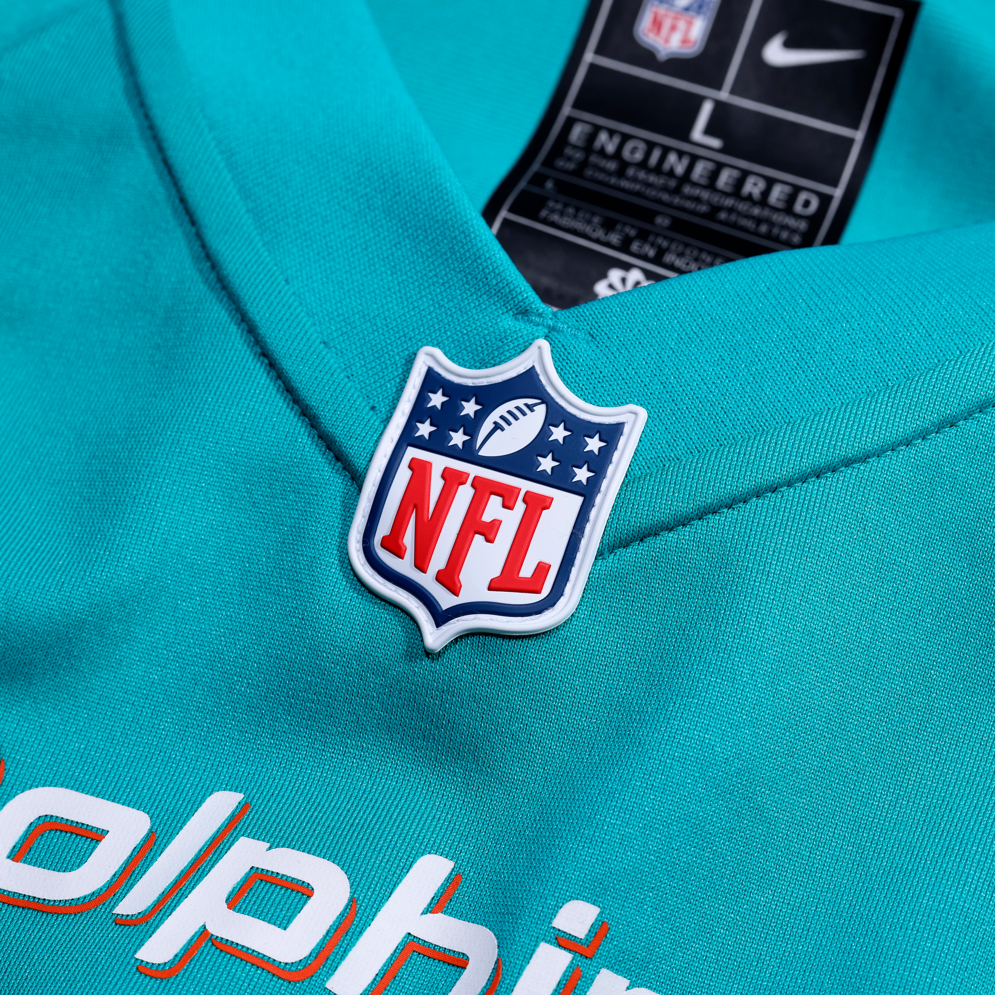 Maillot de match Nike Cal Adomitis Aqua Miami Dolphins pour homme