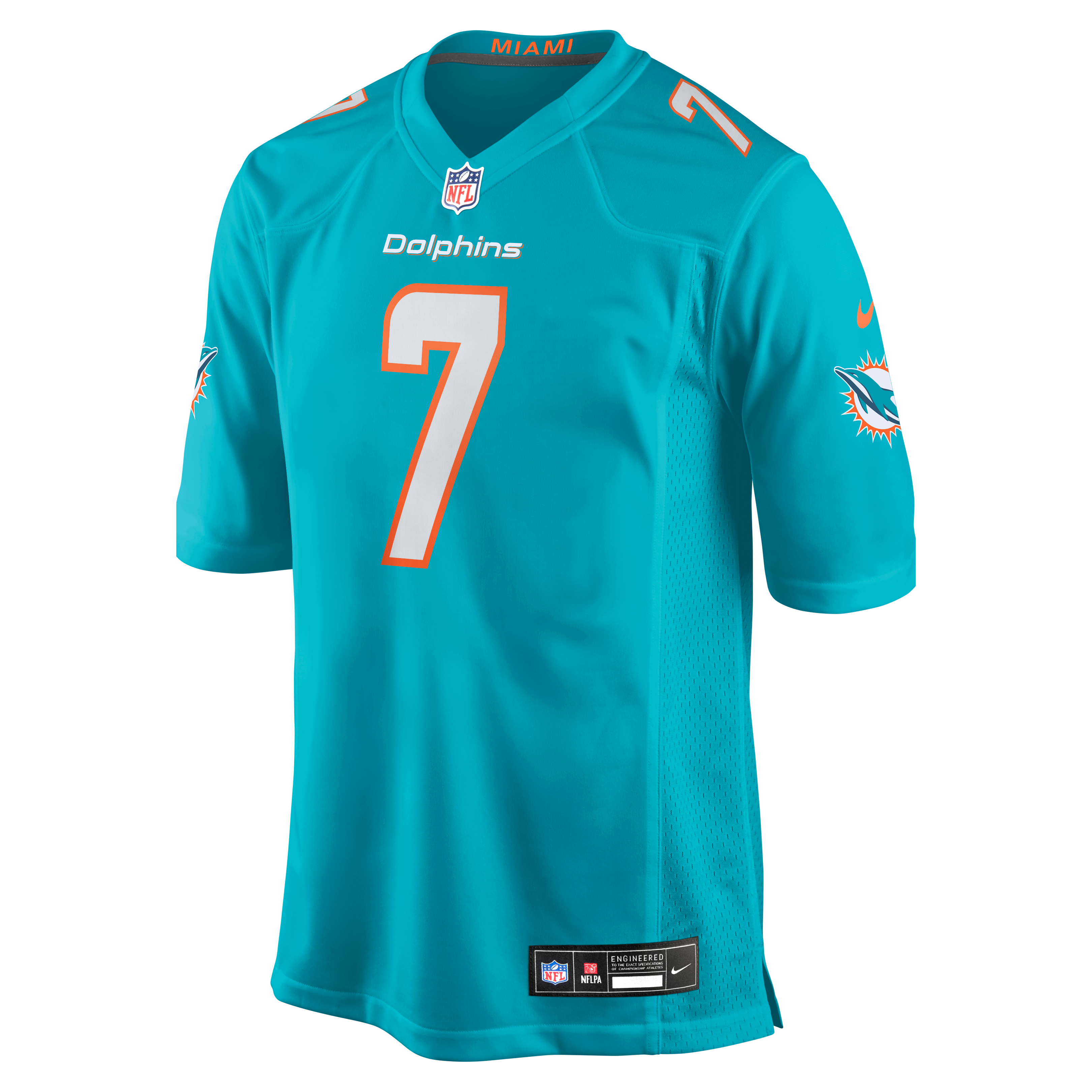 Maillot de match Nike Caleb Douglas Aqua Miami Dolphins pour homme