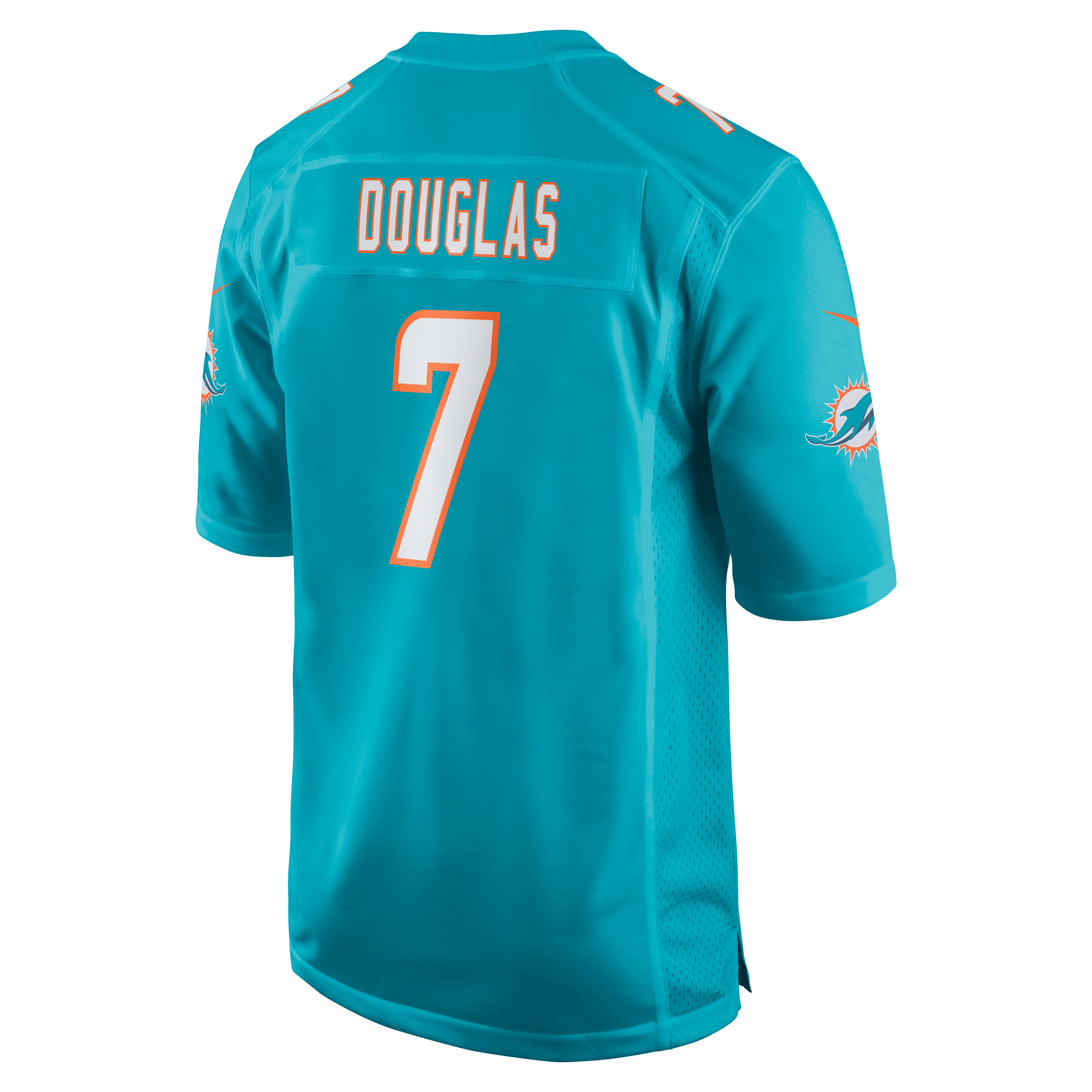 Maillot de match Nike Caleb Douglas Aqua Miami Dolphins pour homme