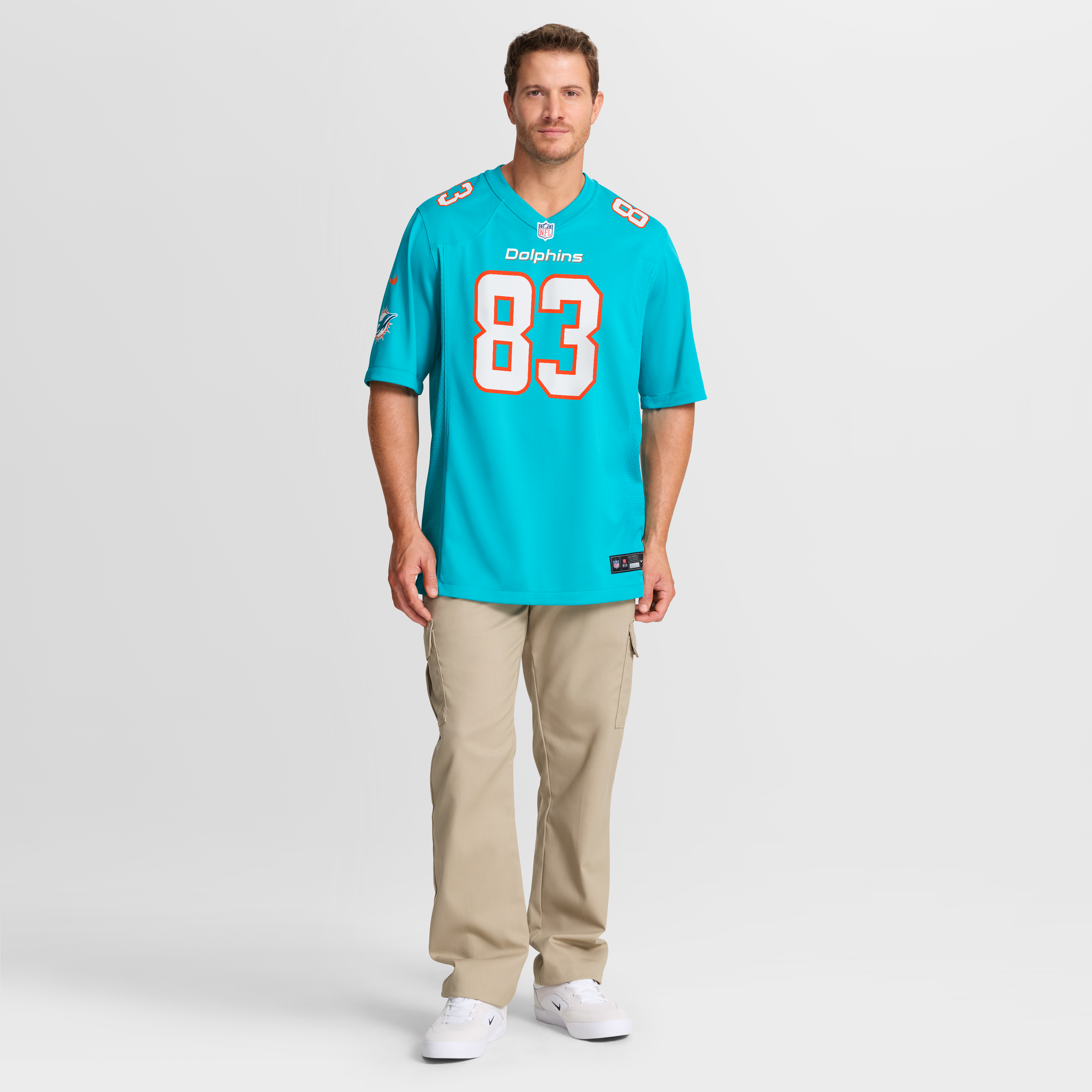 Maillot de match Nike Caleb Murphy Aqua Miami Dolphins pour homme