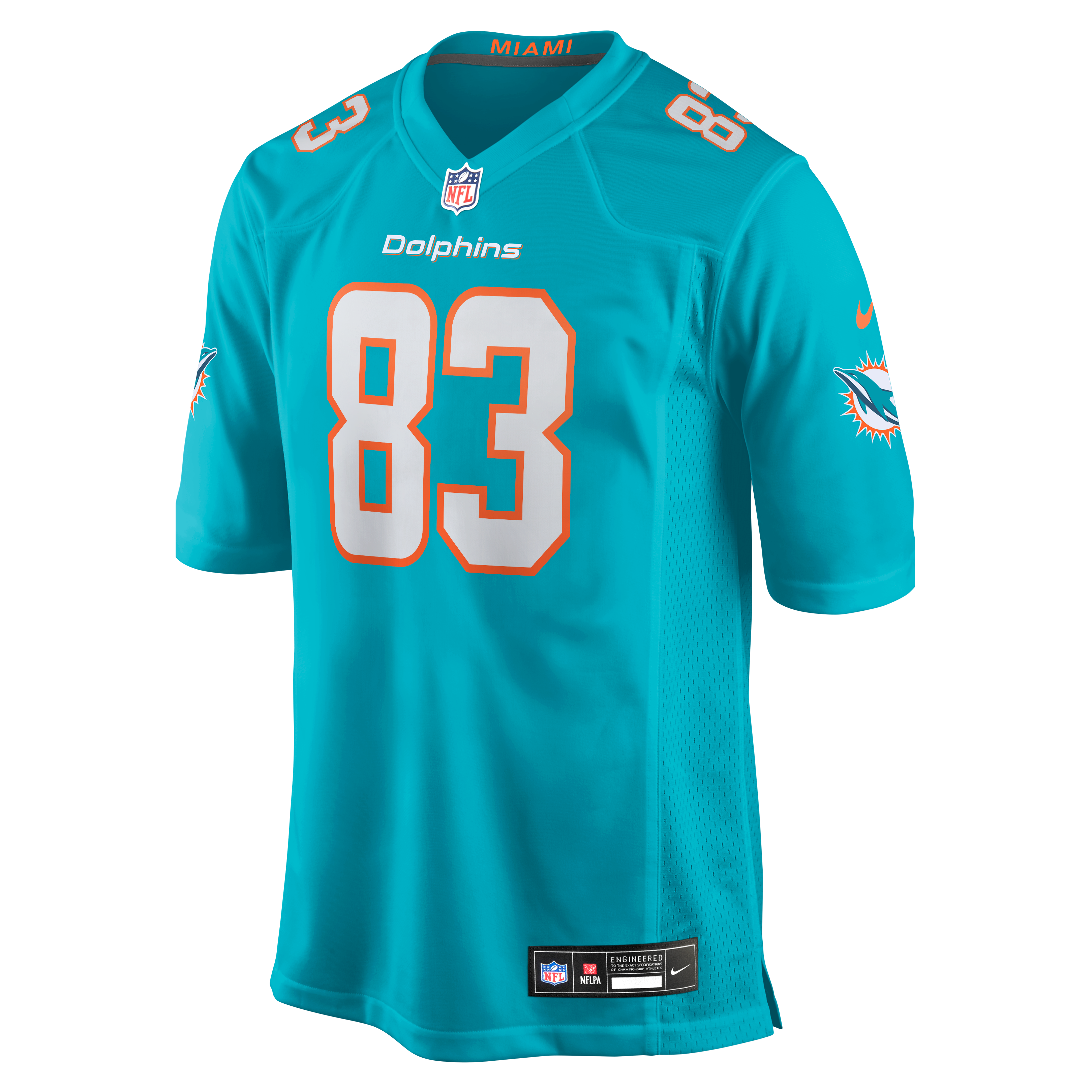 Maillot de match Nike Caleb Murphy Aqua Miami Dolphins pour homme