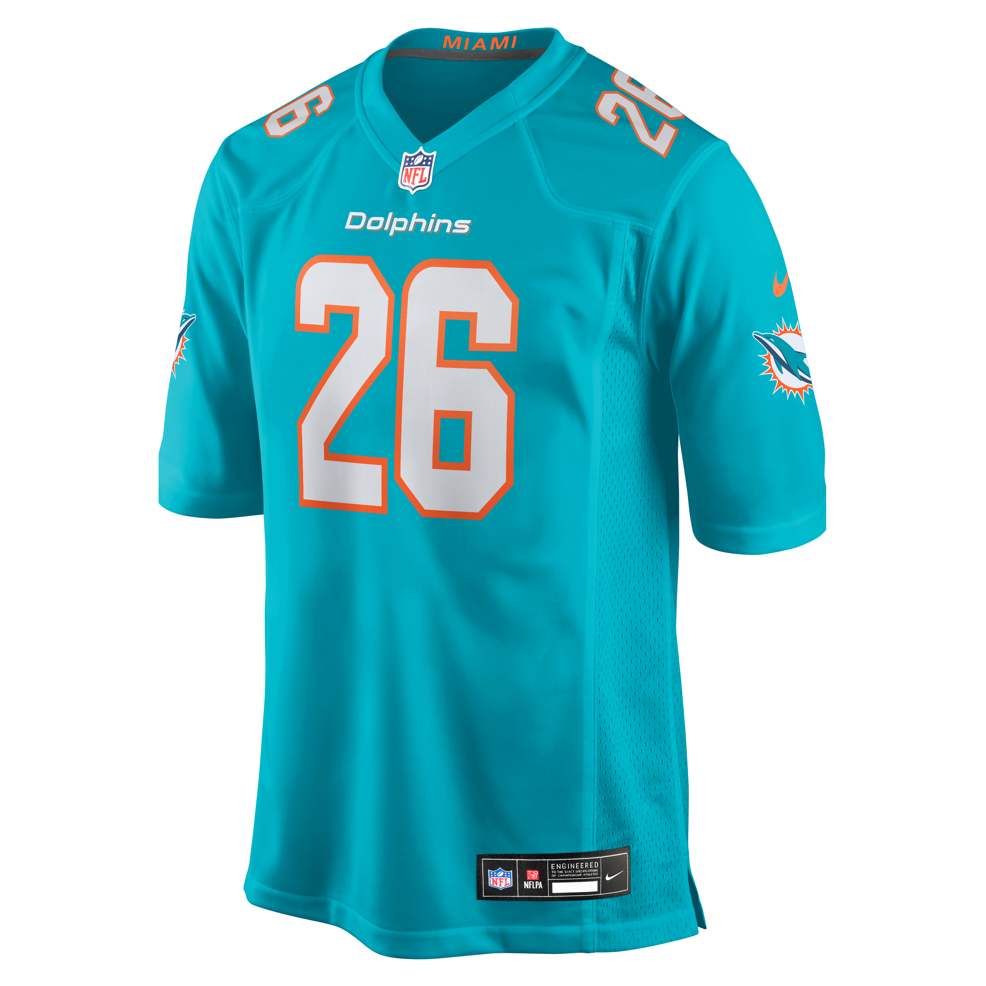 Men's Nike Carlos Washington Jr. Aqua Miami Dolphins Team Game Jersey