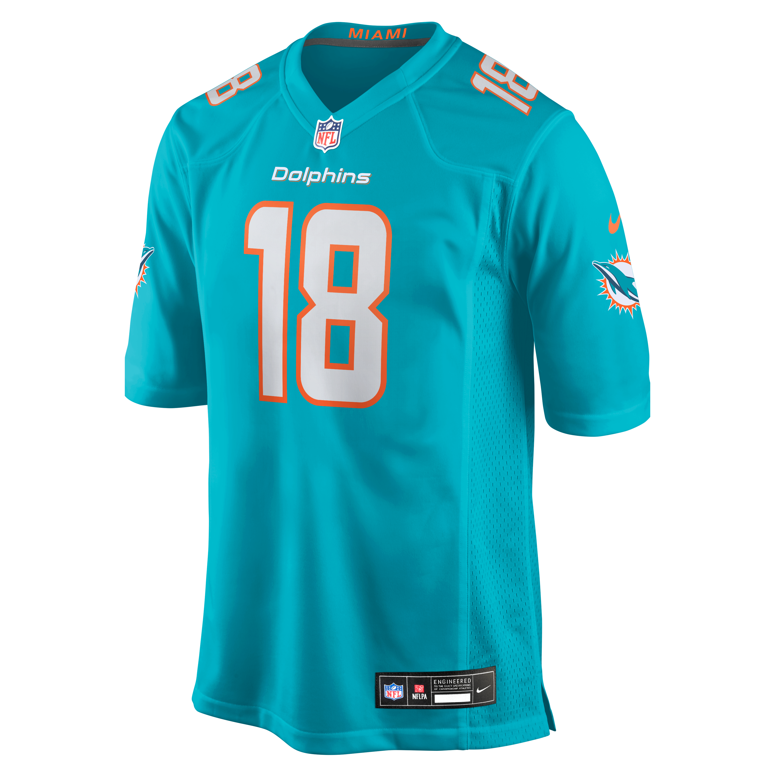 Maillot de match Nike Chris Bell Aqua Miami Dolphins pour homme