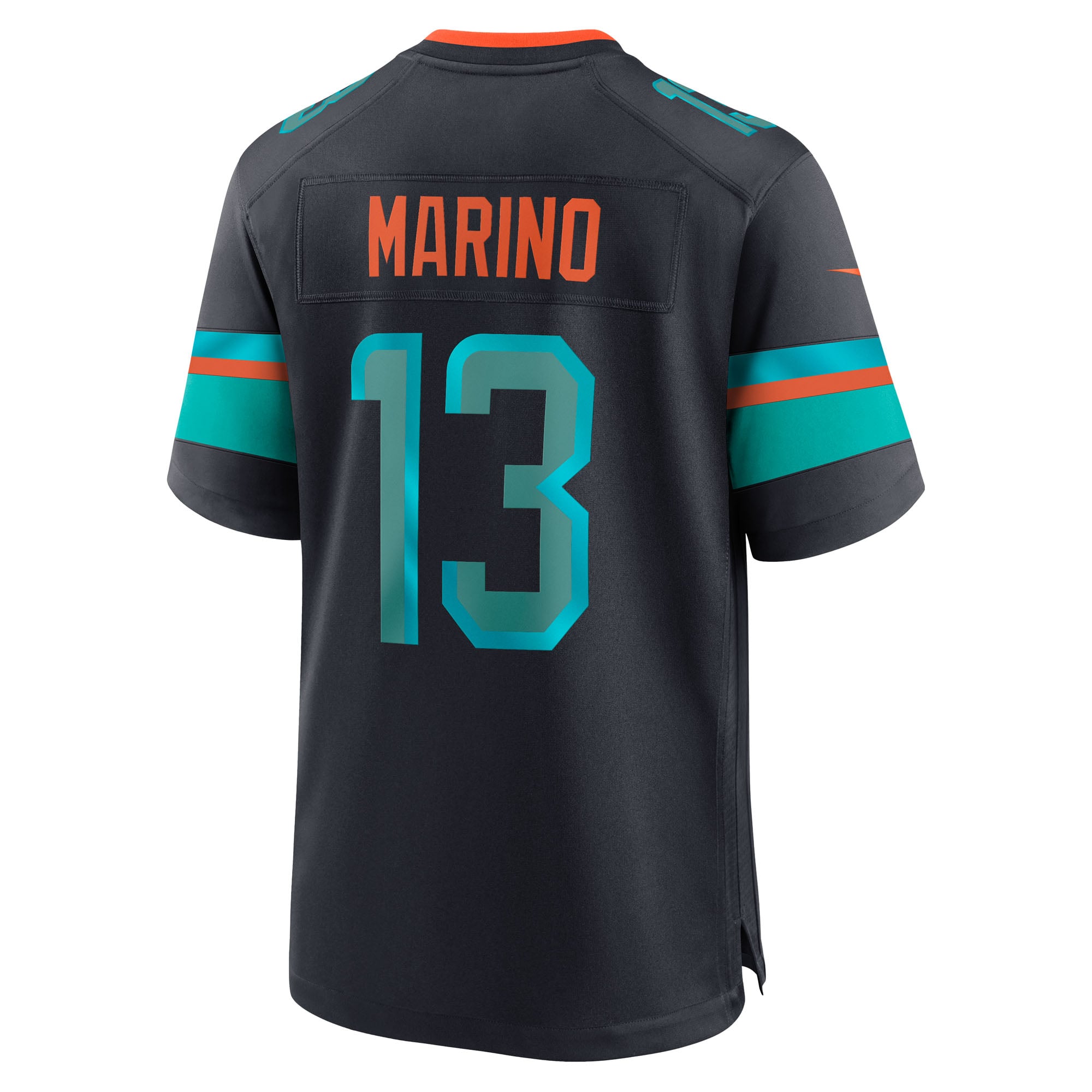 Maillot de match Nike Dan Marino bleu marine Miami Dolphins Rivalries Collection, joueur retraité
