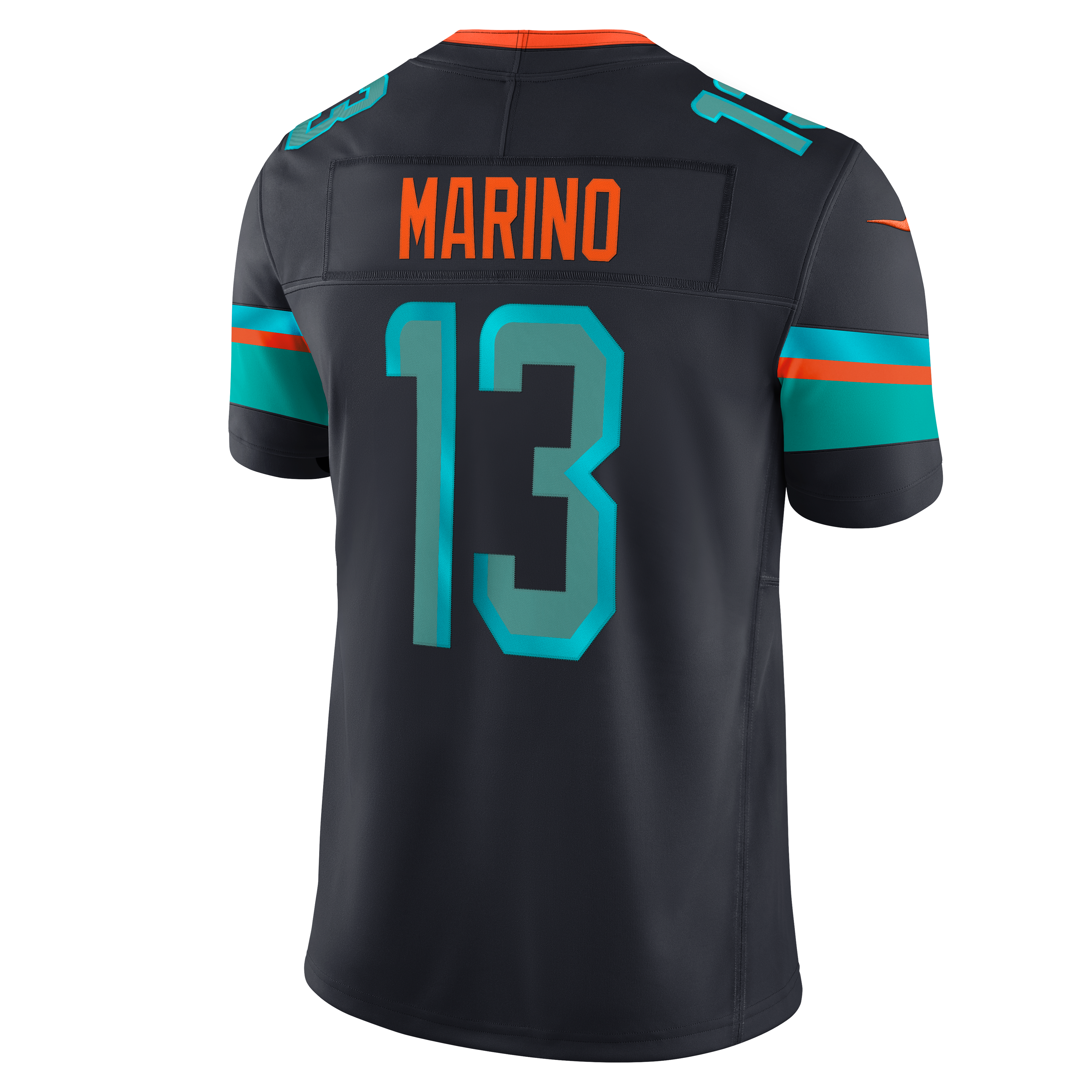 Maillot Nike Dan Marino bleu marine Miami Dolphins Rivalries Collection Édition Limitée Cousu pour homme