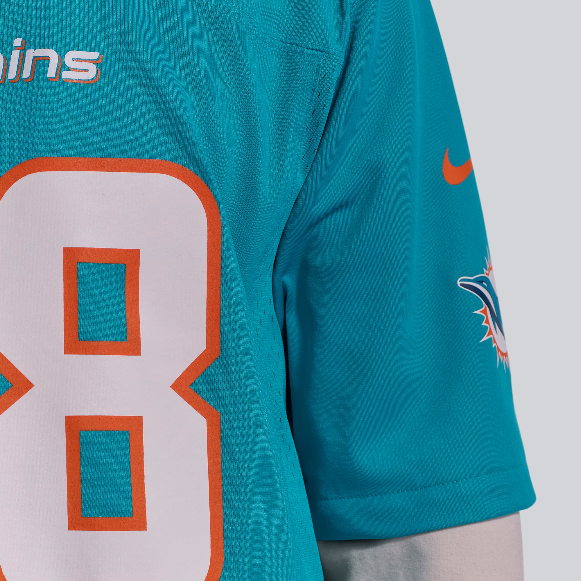 Maillot de match joueur Nike Devon Achane Aqua Miami Dolphins pour hommes