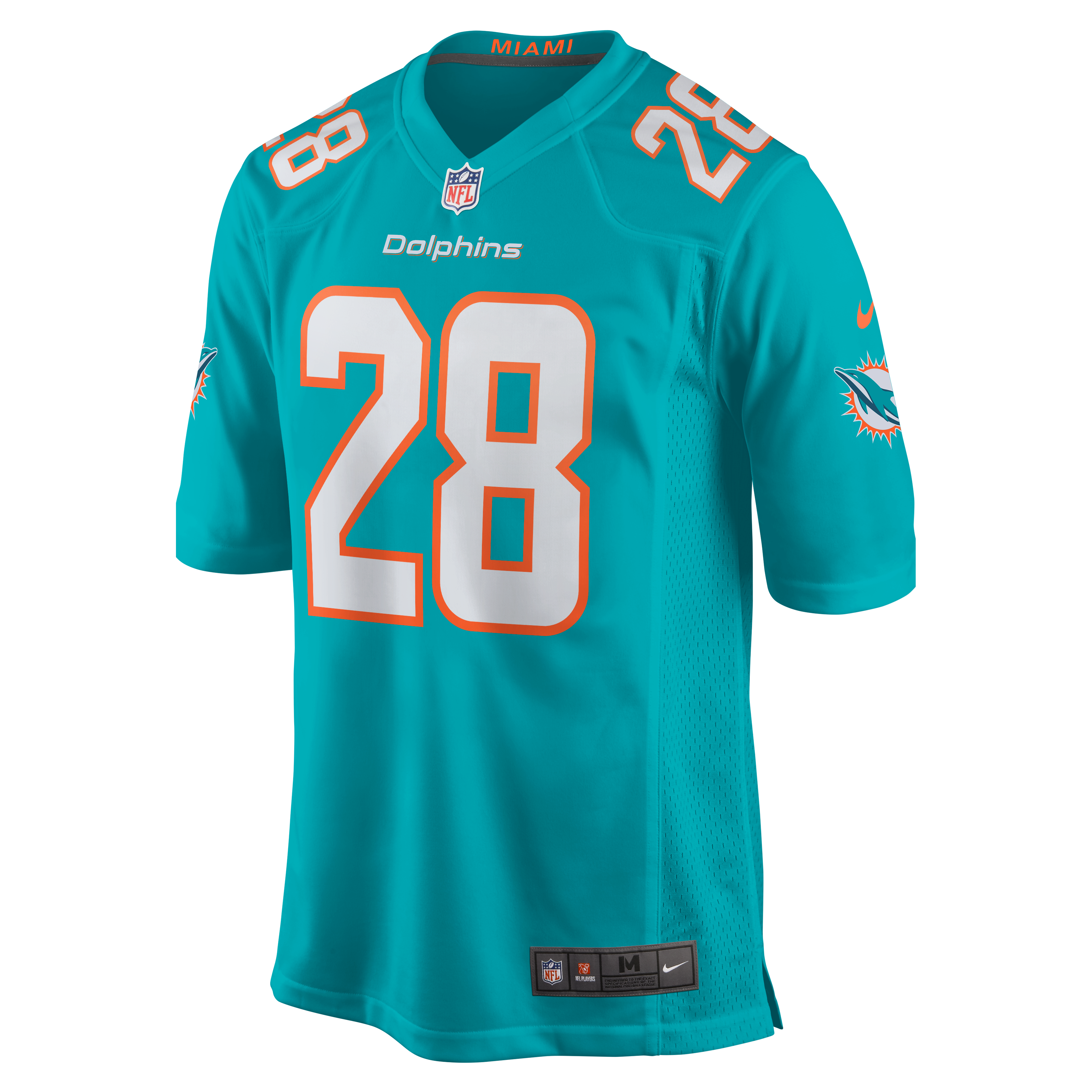 Maillot de match joueur Nike Devon Achane Aqua Miami Dolphins pour hommes