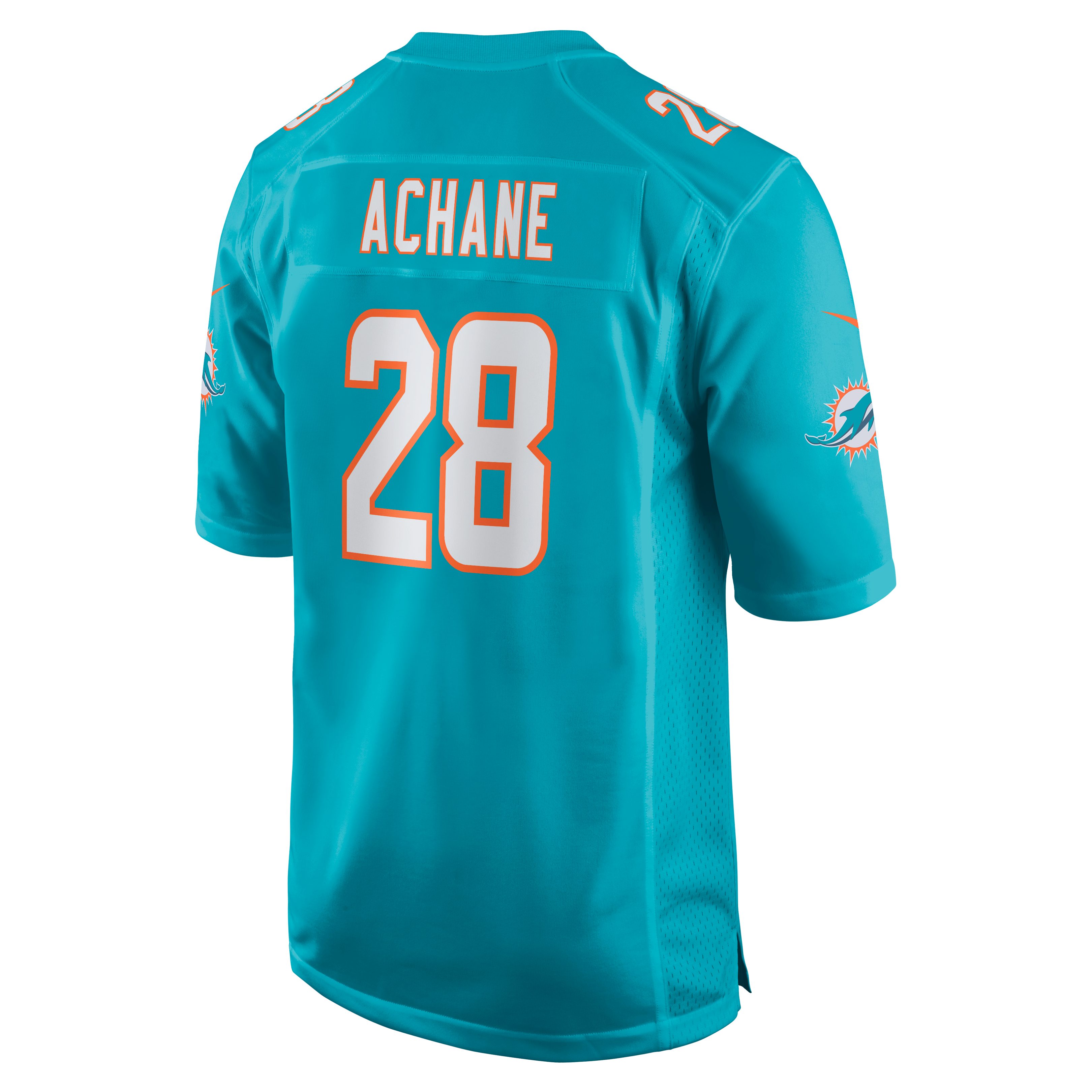 Maillot de match Nike De'Von Achane Aqua Miami Dolphins pour homme