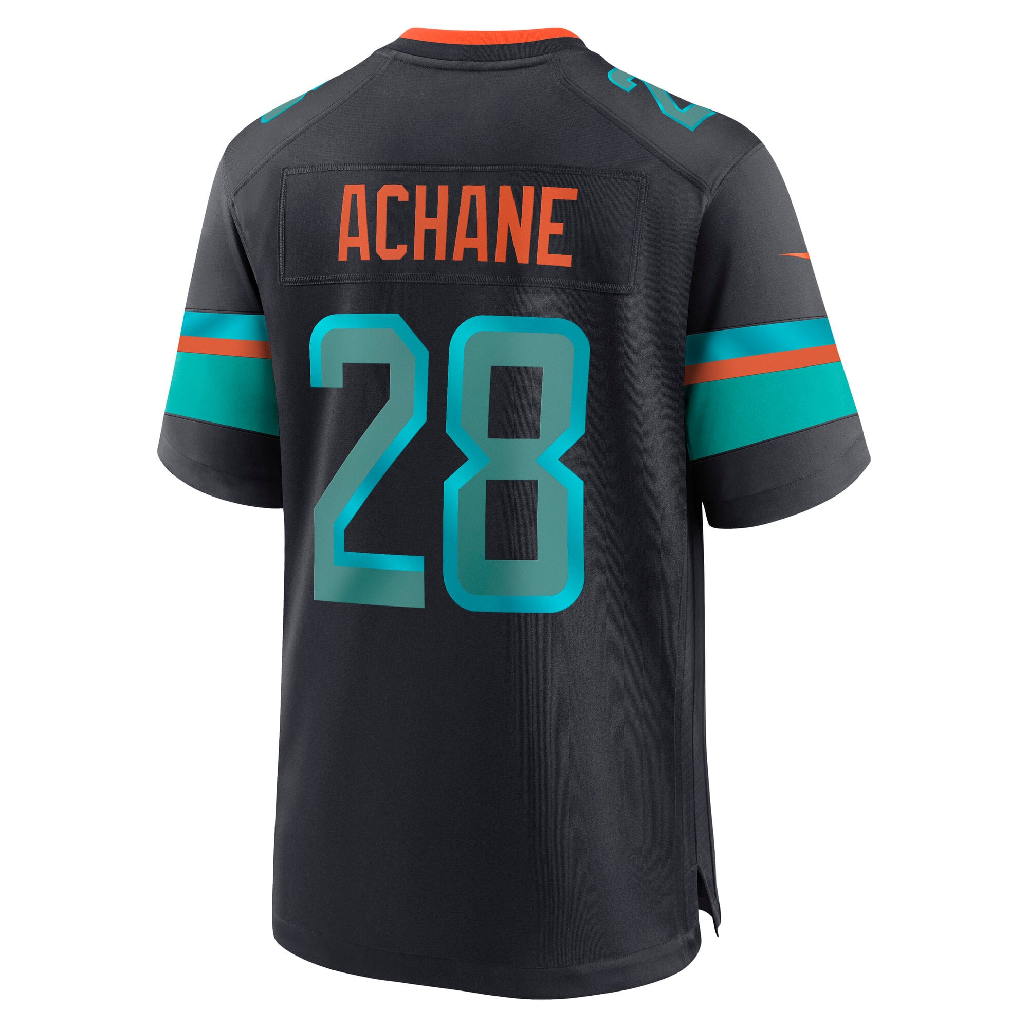 Maillot de match Nike De’Von Achane bleu marine Miami Dolphins Rivalries Collection pour homme