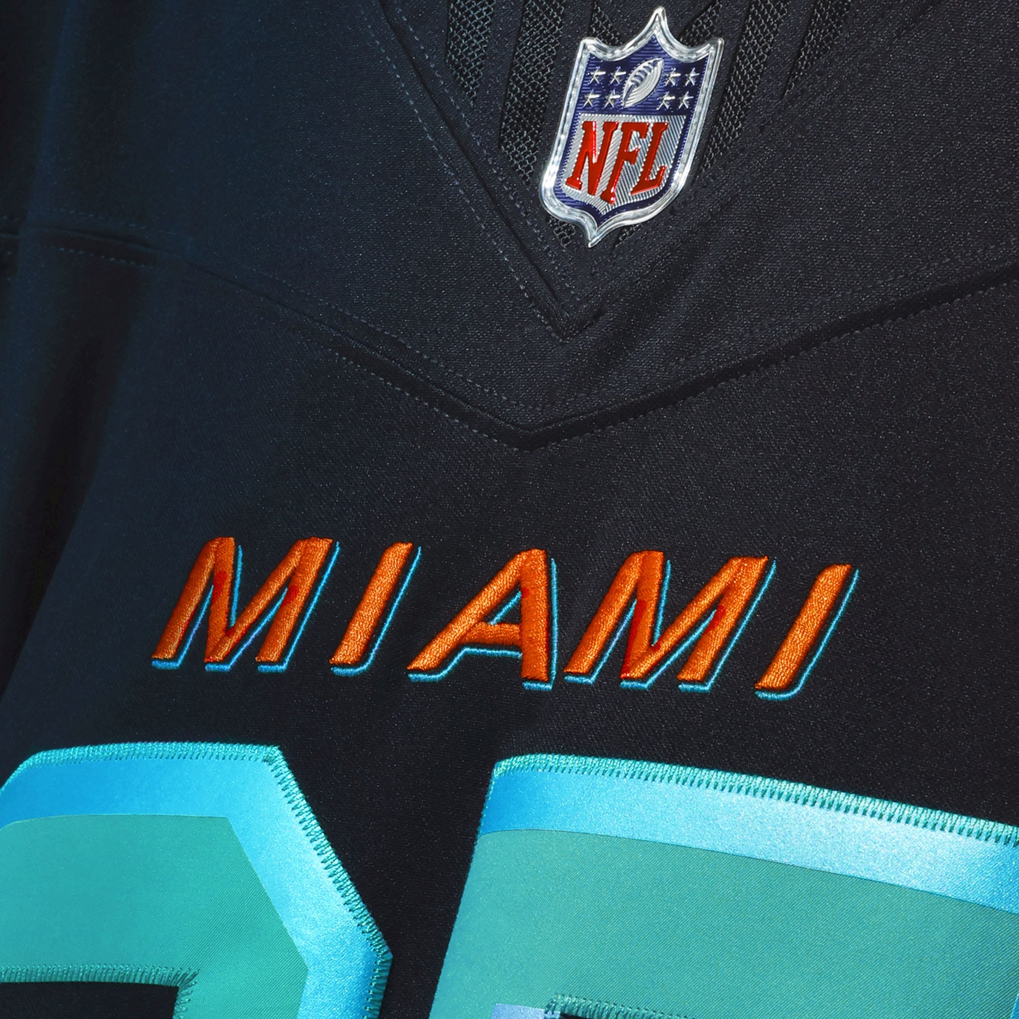 Maillot Nike De’Von Achane bleu marine Miami Dolphins Rivalries Collection Édition Limitée