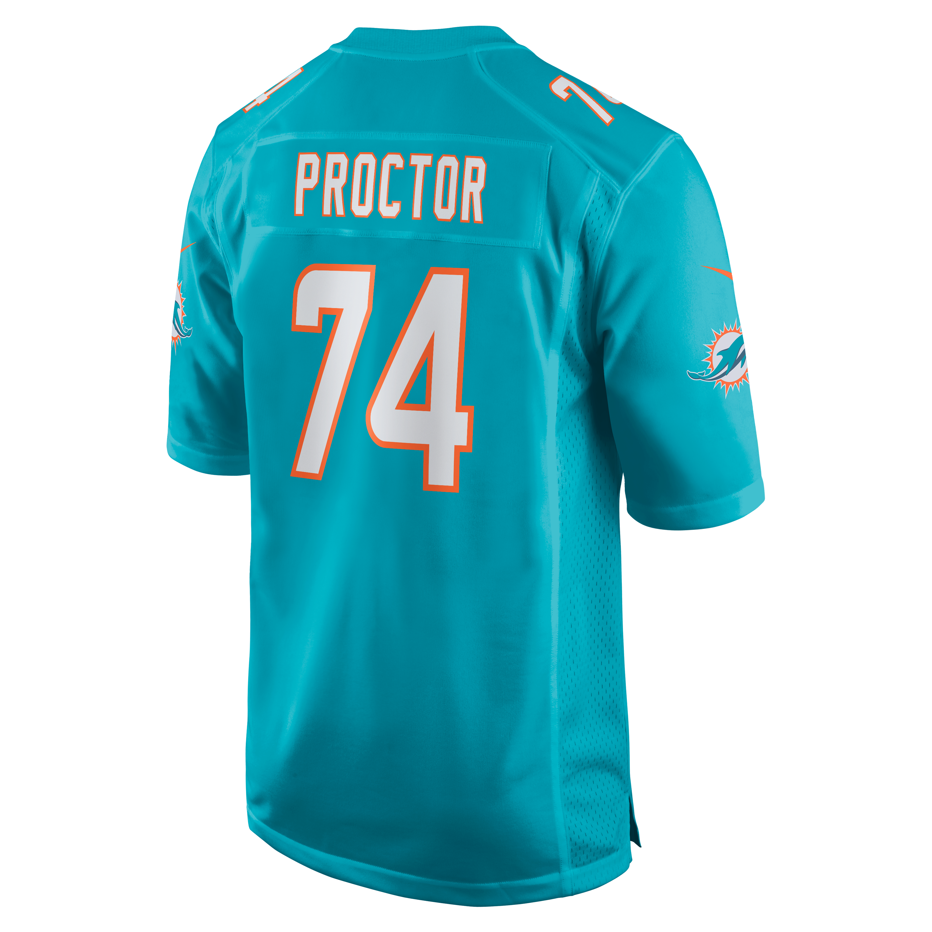 Maillot de match Nike Kadyn Proctor Aqua Miami Dolphins pour homme