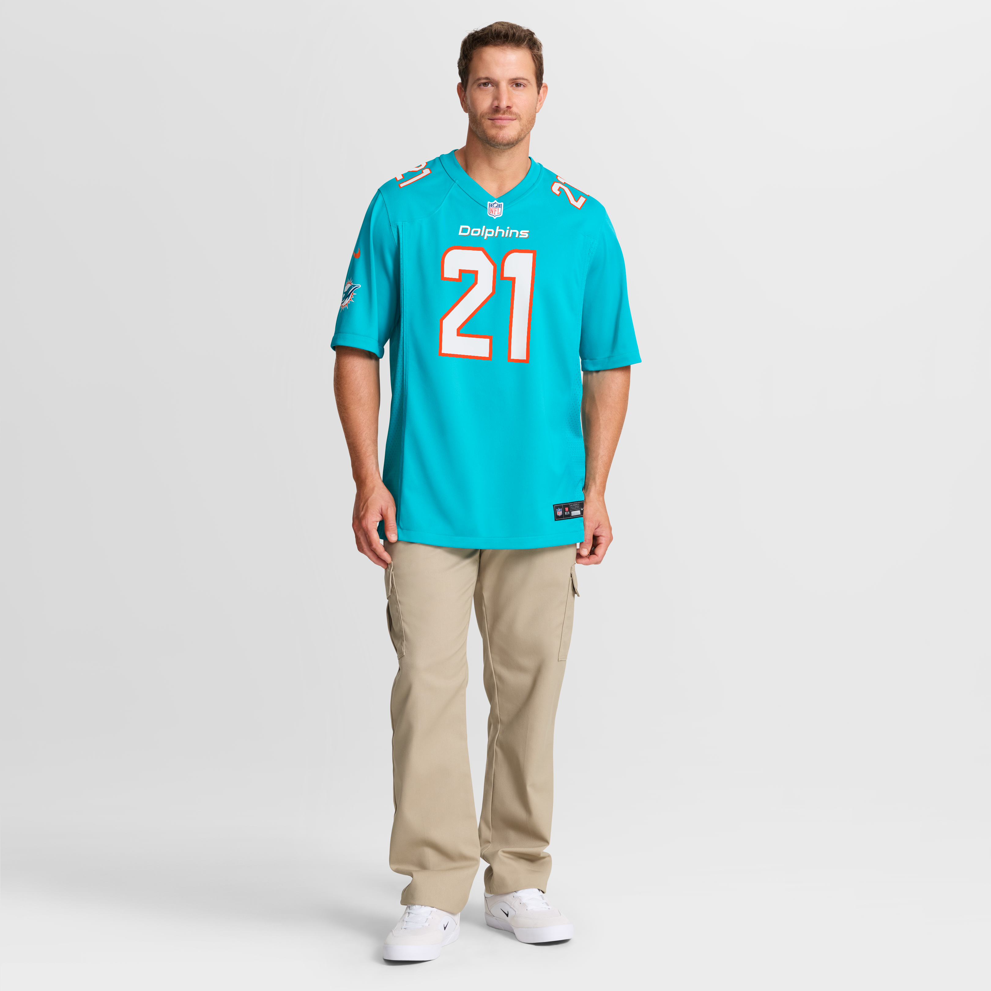 Maillot de match Nike Kevin Coleman Aqua Miami Dolphins pour homme