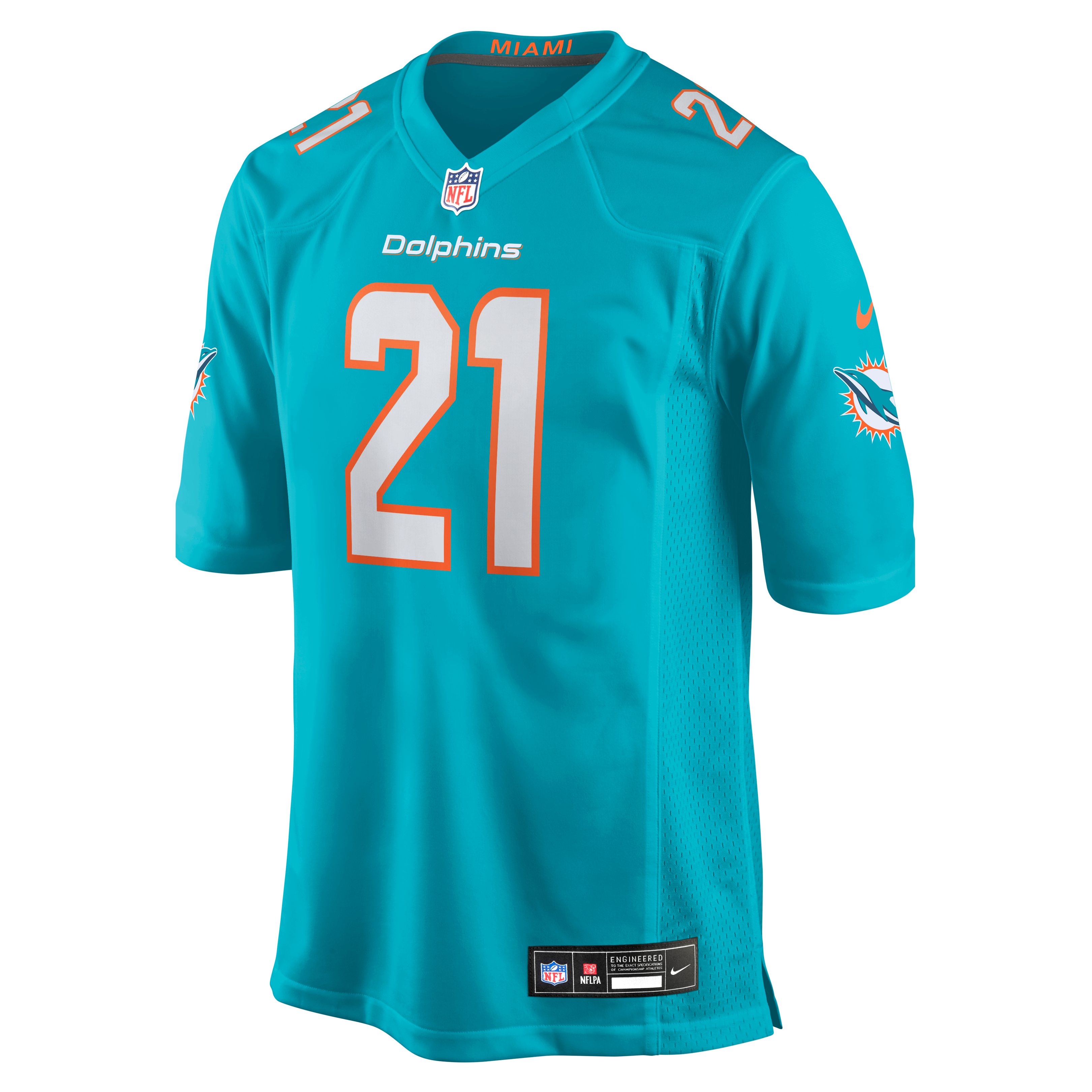 Maillot de match Nike Kevin Coleman Aqua Miami Dolphins pour homme