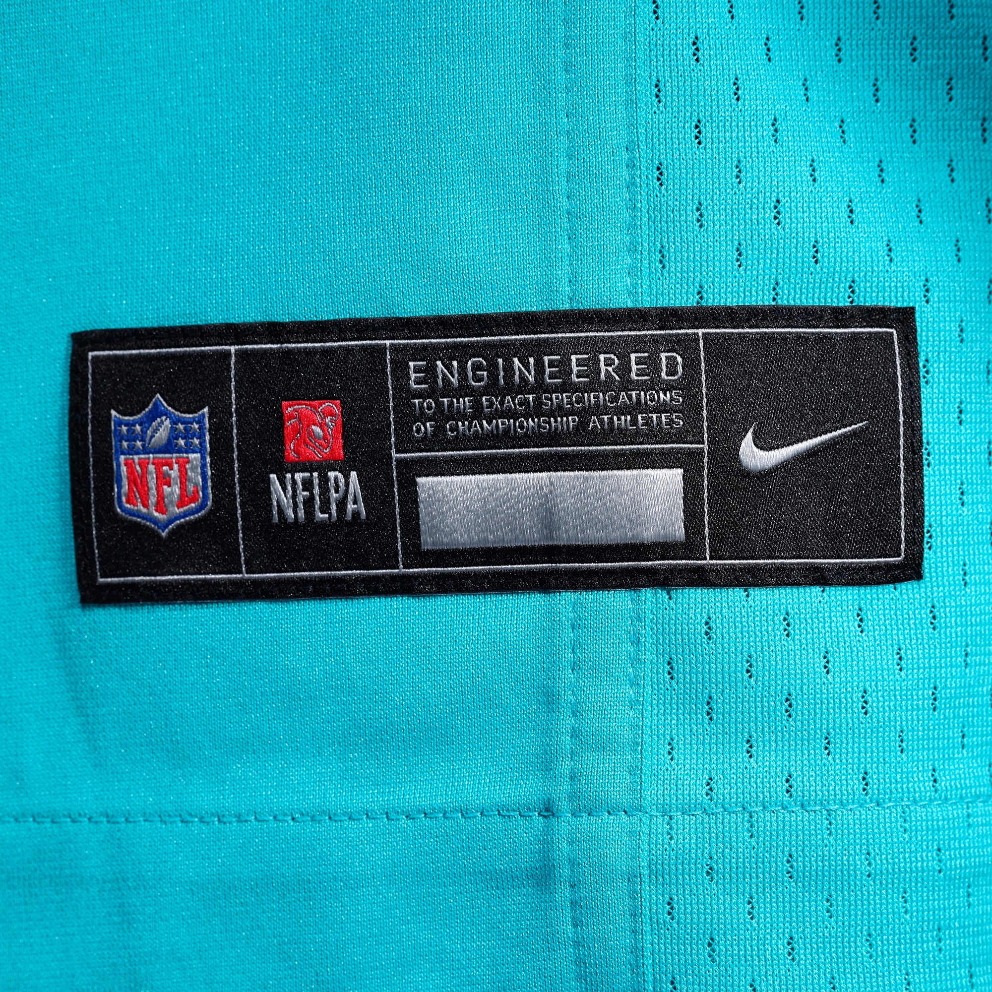Maillot de match Nike Luke Basso Aqua Miami Dolphins pour homme