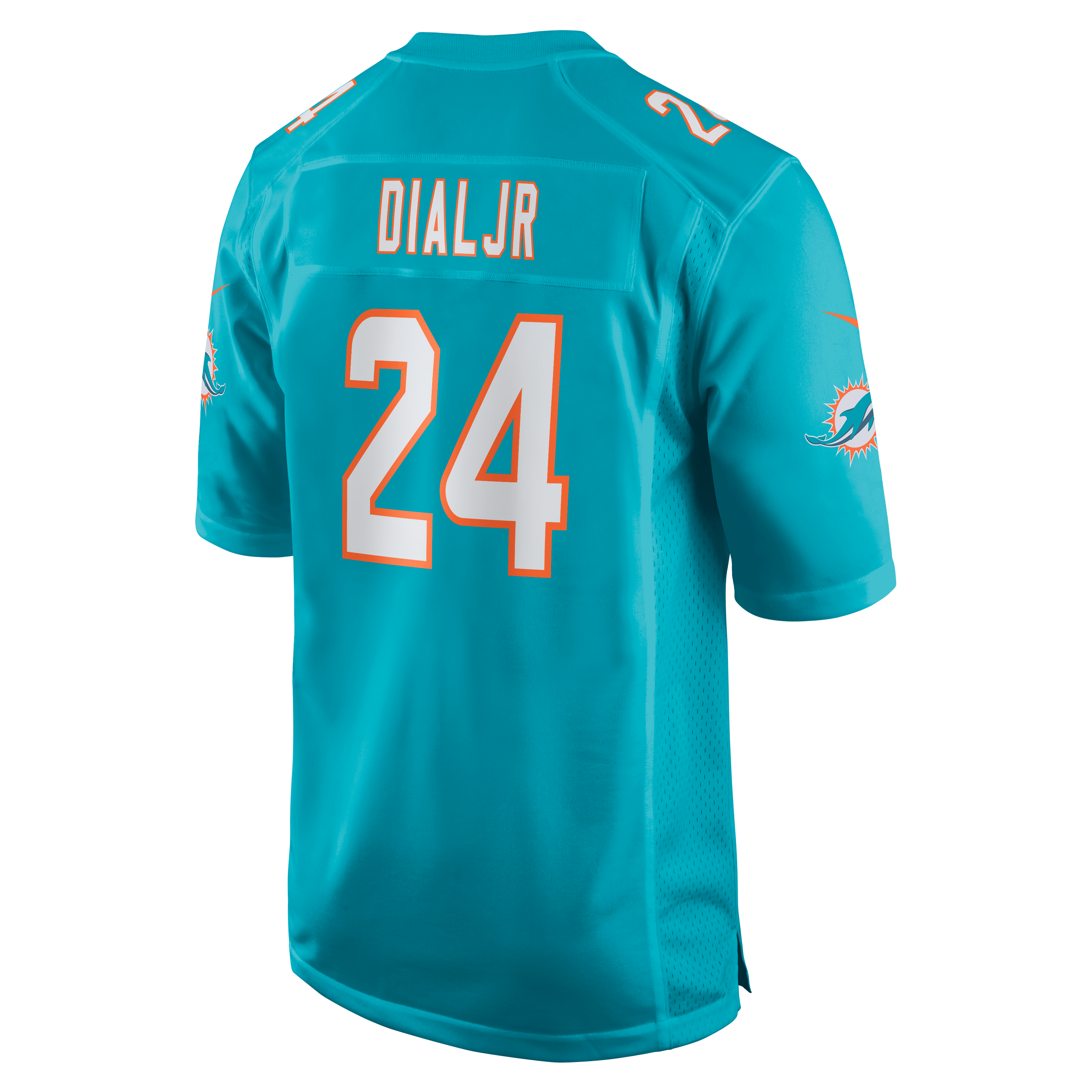 Men's Nike Marcellas Dial Jr. Aqua Miami Dolphins Team Game Jersey