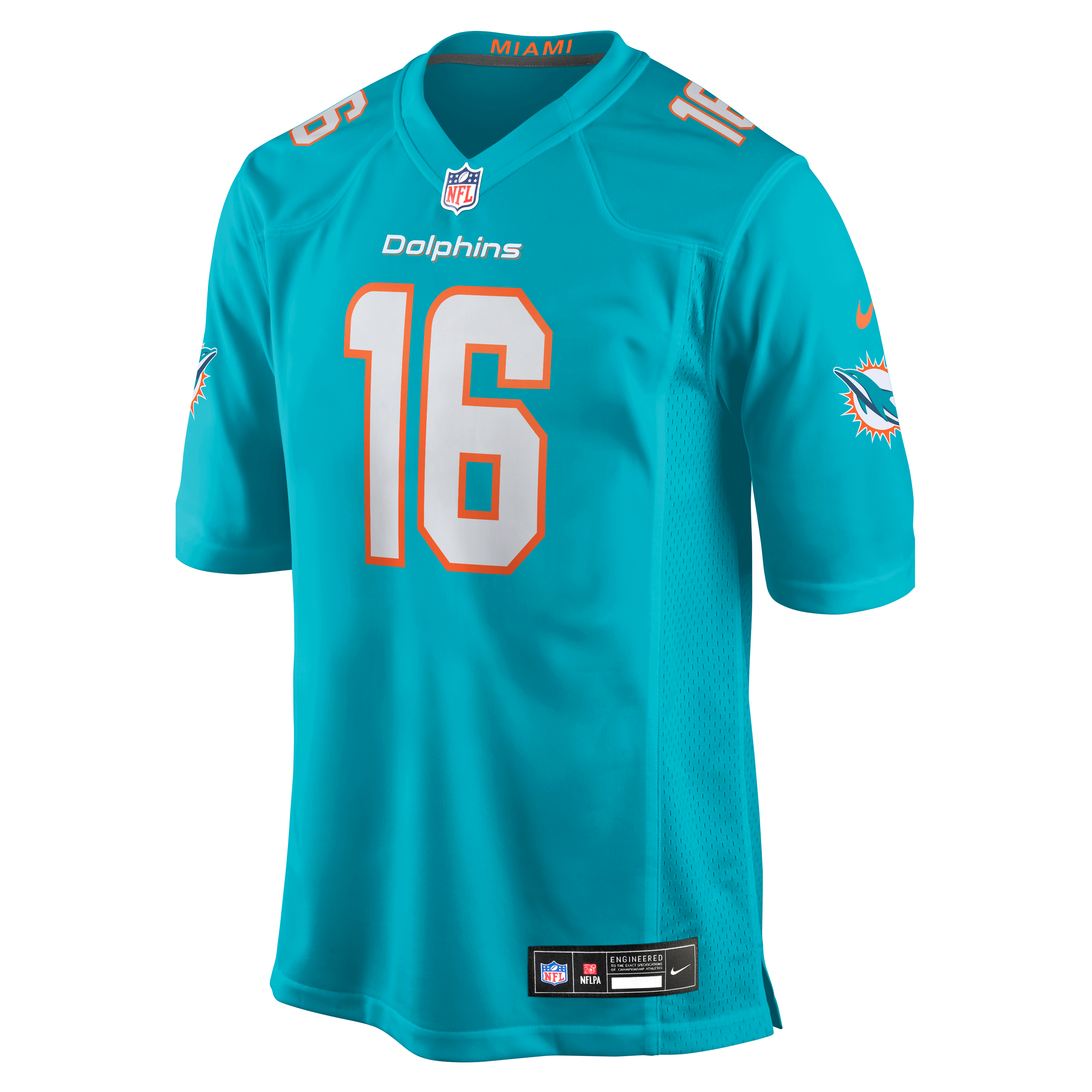 Maillot de match Nike Michael Taaffe Aqua Miami Dolphins pour homme