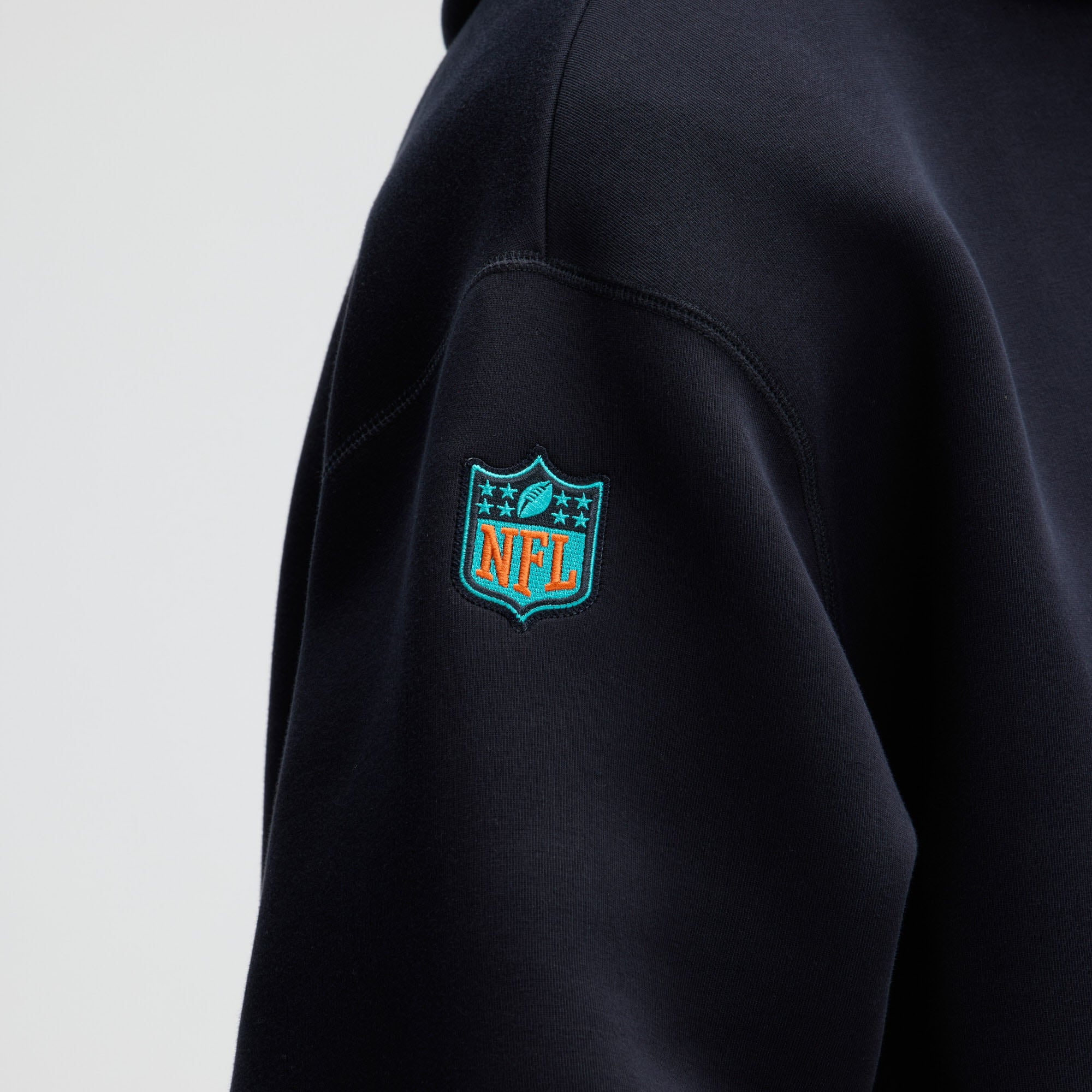 Sweat à capuche oversize en polaire technique Nike pour homme, collection Miami Dolphins Rivalries, bleu marine