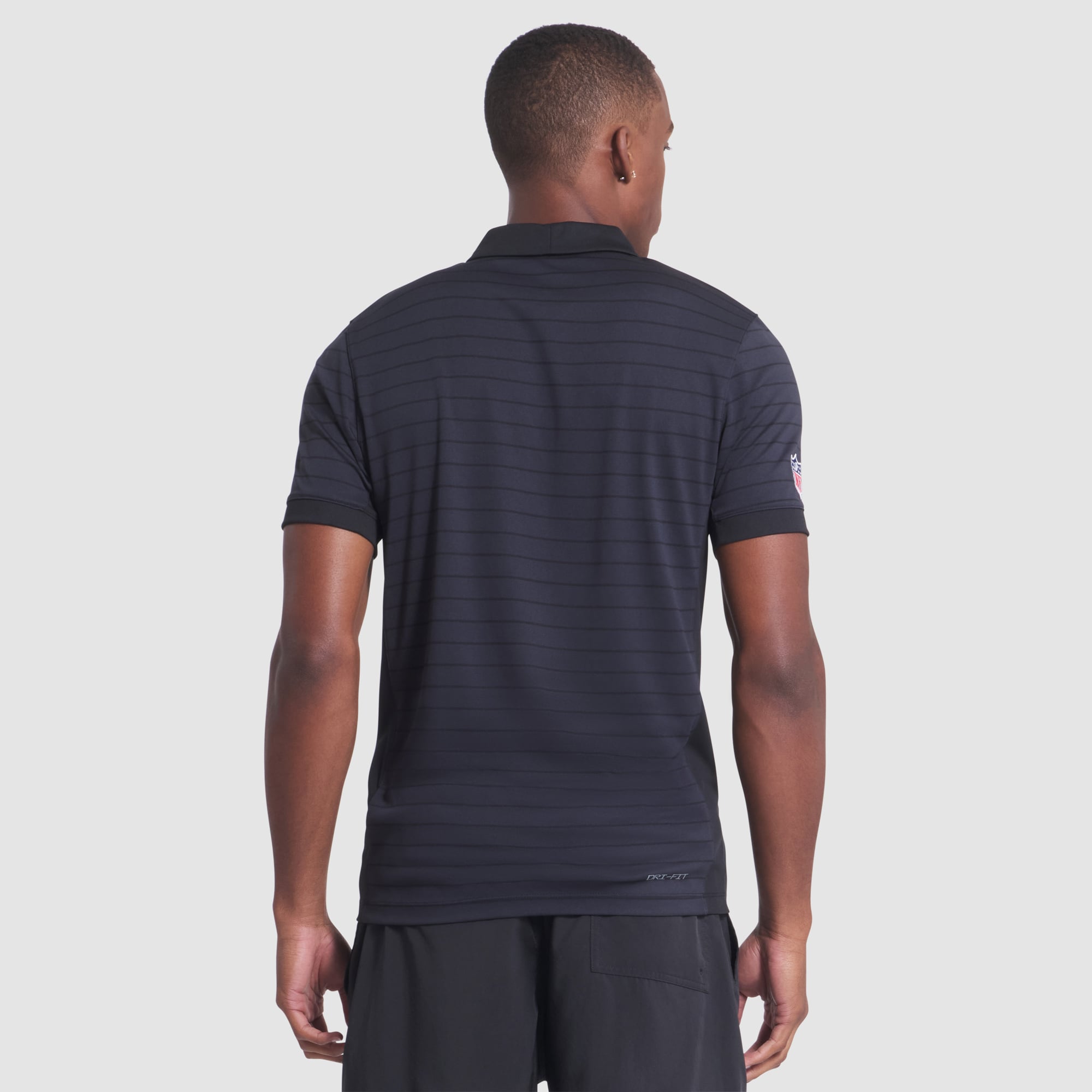Men's Nike  Navy Miami Dolphins Rivalries Collection Sideline Victory Striped Dri-FIT Polo