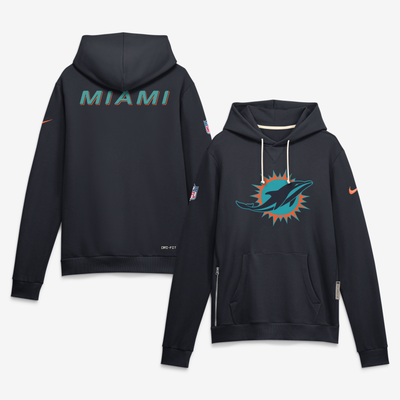  Miami Dolphins Nike Rivalries Collection Standard Issue Sideline Pullover Hoodie - Navy