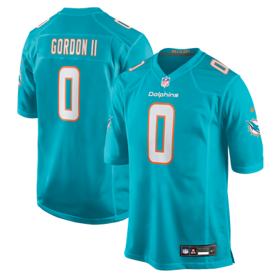 Ollie Gordon II Miami Dolphins Nike Team Game Jersey - Aqua