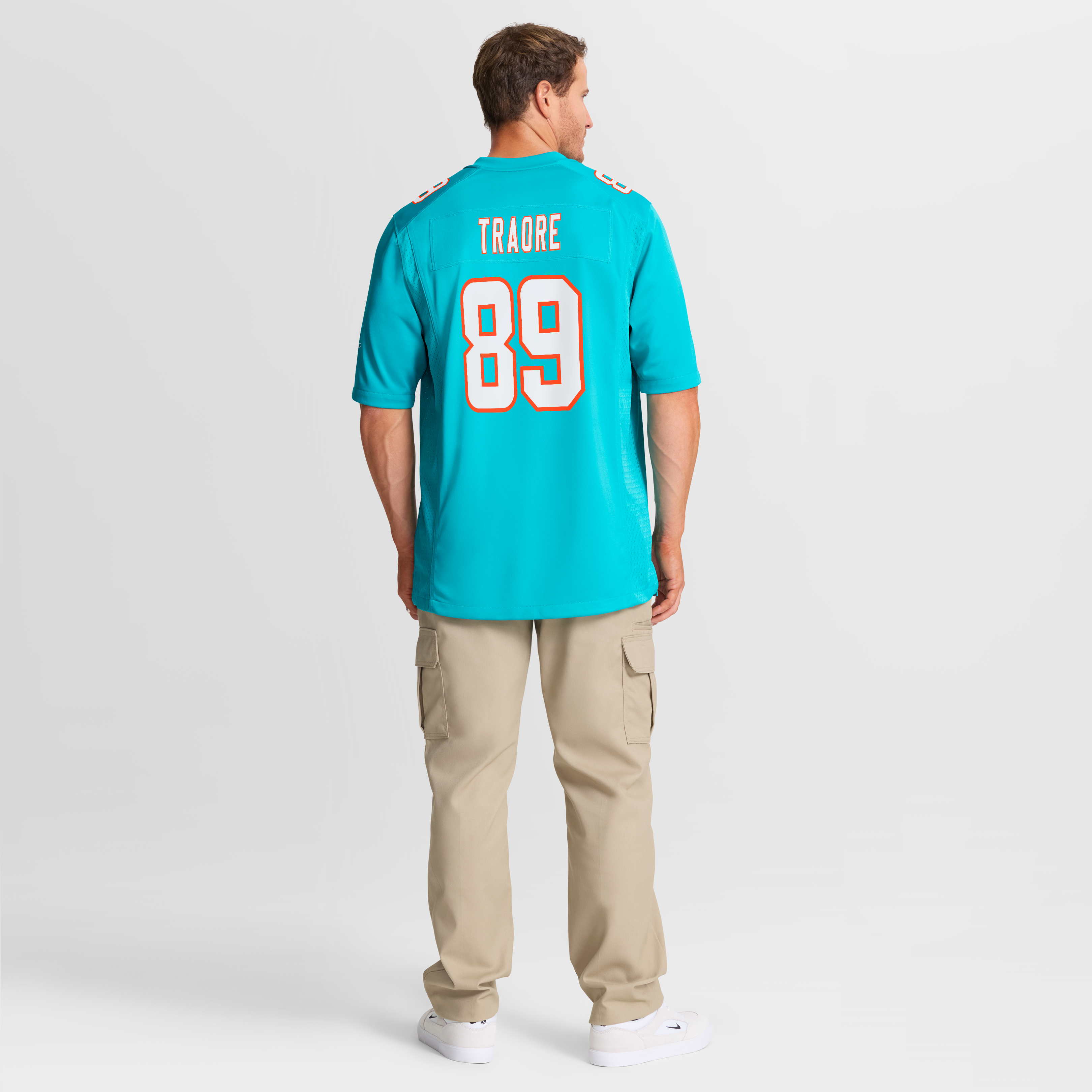 Men's Nike Seydou Traore Aqua Miami Dolphins Team Game Jersey