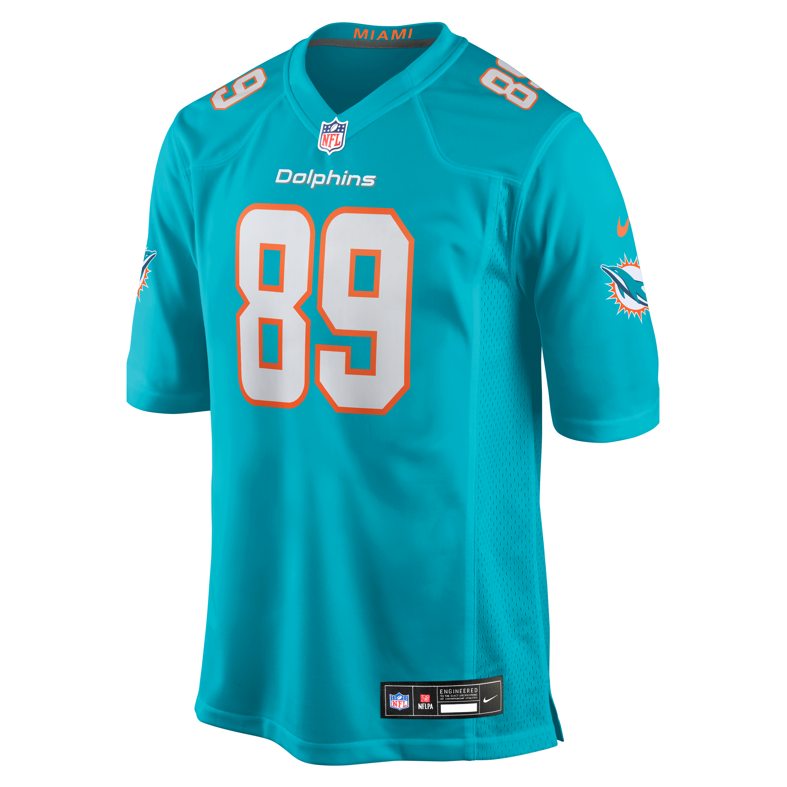 Men's Nike Will Kacmarek Aqua Miami Dolphins Team Game Jersey