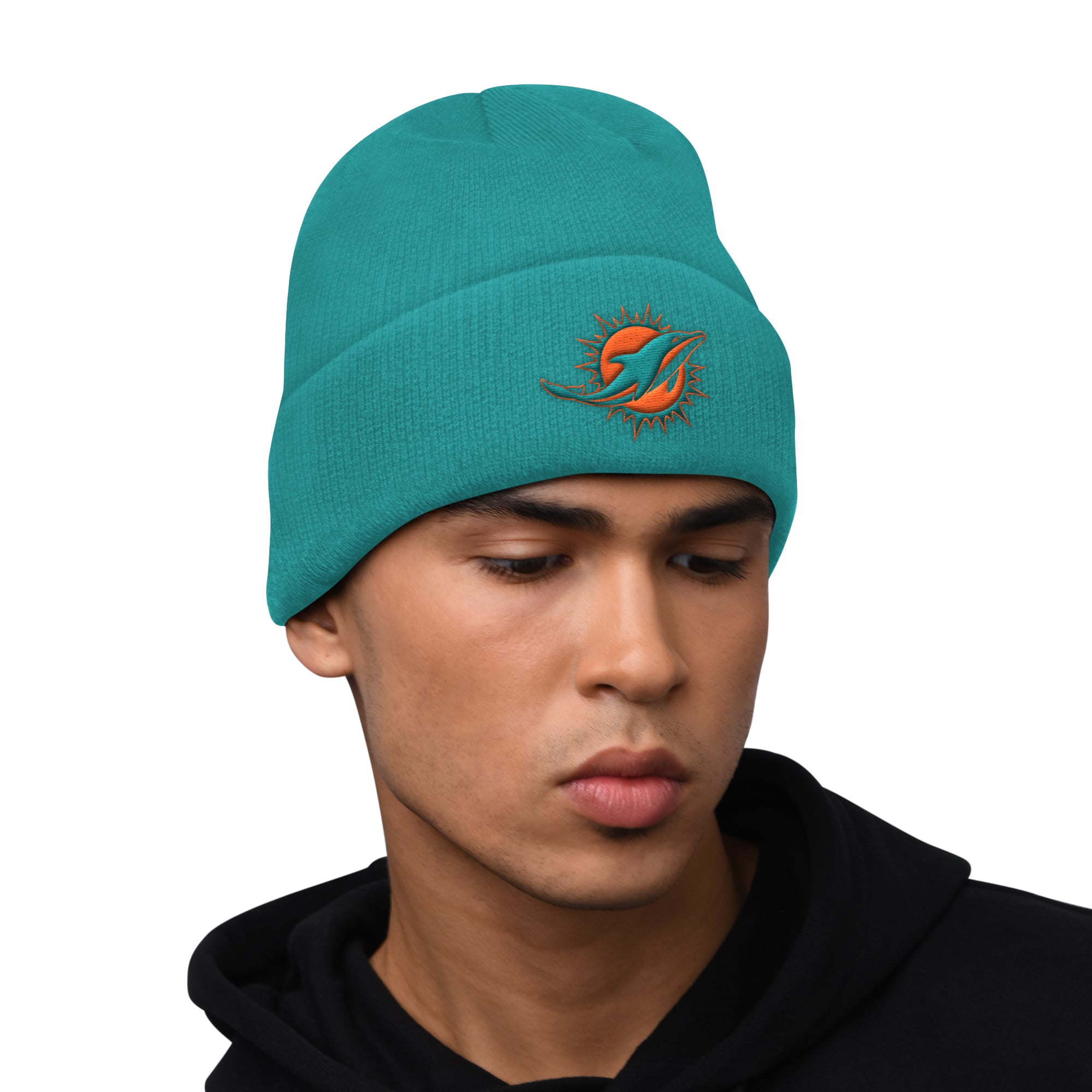 Ensemble sweat à capuche et bonnet revers Starter Aqua Miami Dolphins pour homme