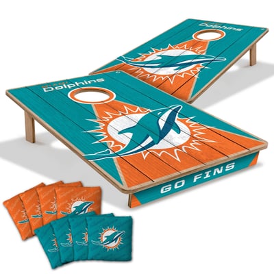 Miami Dolphins 2' x 3' Cornhole Game with Bags