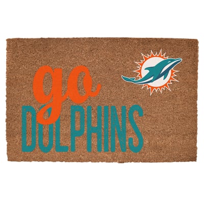 Miami Dolphins 20" x 30" Go Team Coir Door Mat
